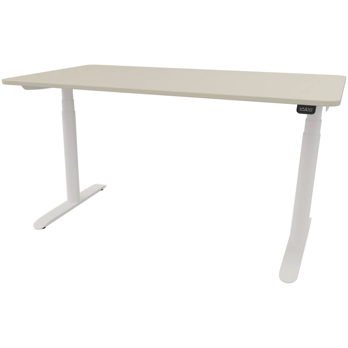 Schreibtisch se:lab e-desk Maße: 1.400 x 650-1.280 x 900 mm (B x H x T) Holz lichtgrau