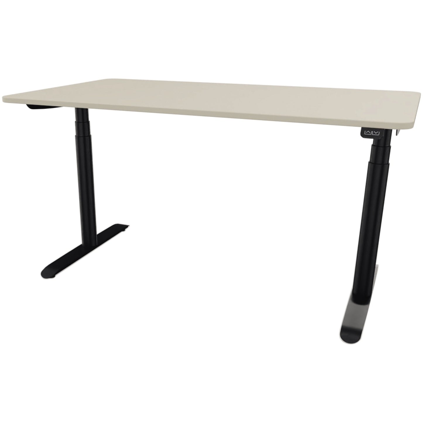 Schreibtisch se:lab e-desk Maße: 1.400 x 650-1.280 x 900 mm (B x H x T) Holz lichtgrau