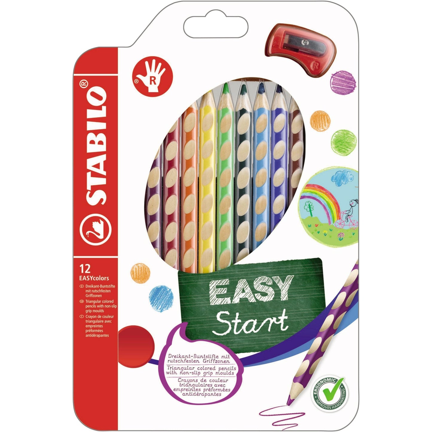 STABILO® Buntstift EASYcolors farbig sortiert 12 St./Pack.