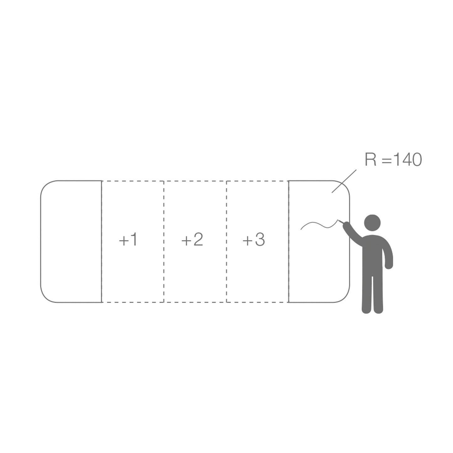 magnetoplan® Whiteboard Infinity Wall X Maße der Oberfläche: 490 x 198 cm (B x H) Tafel magnethaftend nicht beidseitig beschreibbar Stahl emailliert weiß