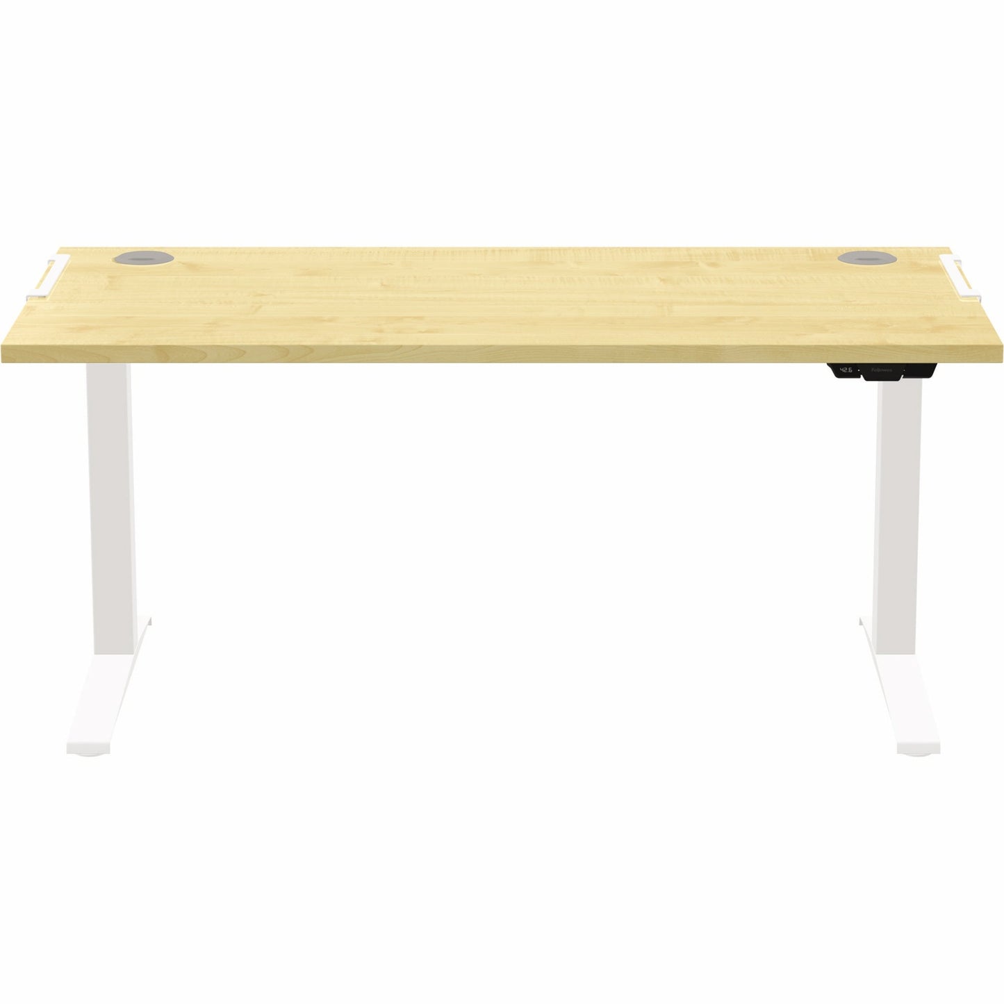 Fellowes® Schreibtisch LevadoT Maße: 1.600 x 640-1.260 x 800 mm (B x H x T) Spanplatte ahorn