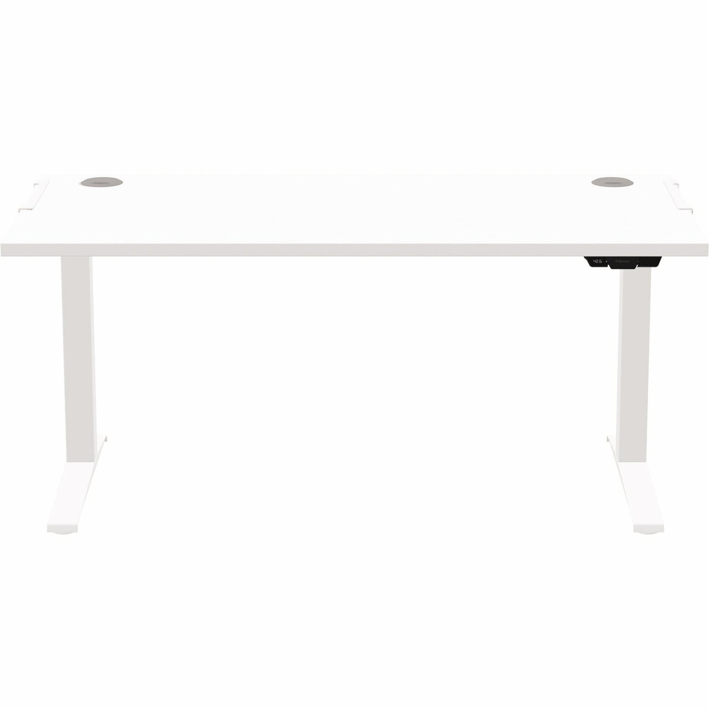 Fellowes® Schreibtisch LevadoT Maße: 1.600 x 640-1.260 x 800 mm (B x H x T) Spanplatte weiß