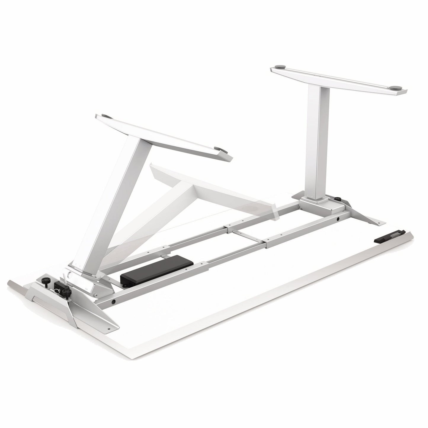 Fellowes® Schreibtisch LevadoT Maße: 1.600 x 640-1.260 x 800 mm (B x H x T) Spanplatte weiß
