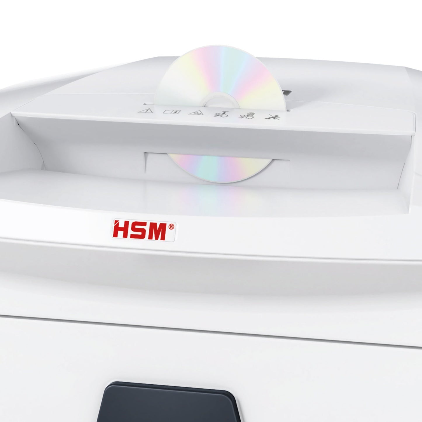 HSM® Aktenvernichter SECURIO B24 P-2 Papier, Heftklammern, Büroklammern, Kreditkarten, CDs/DVDs Streifenschnitt weiß