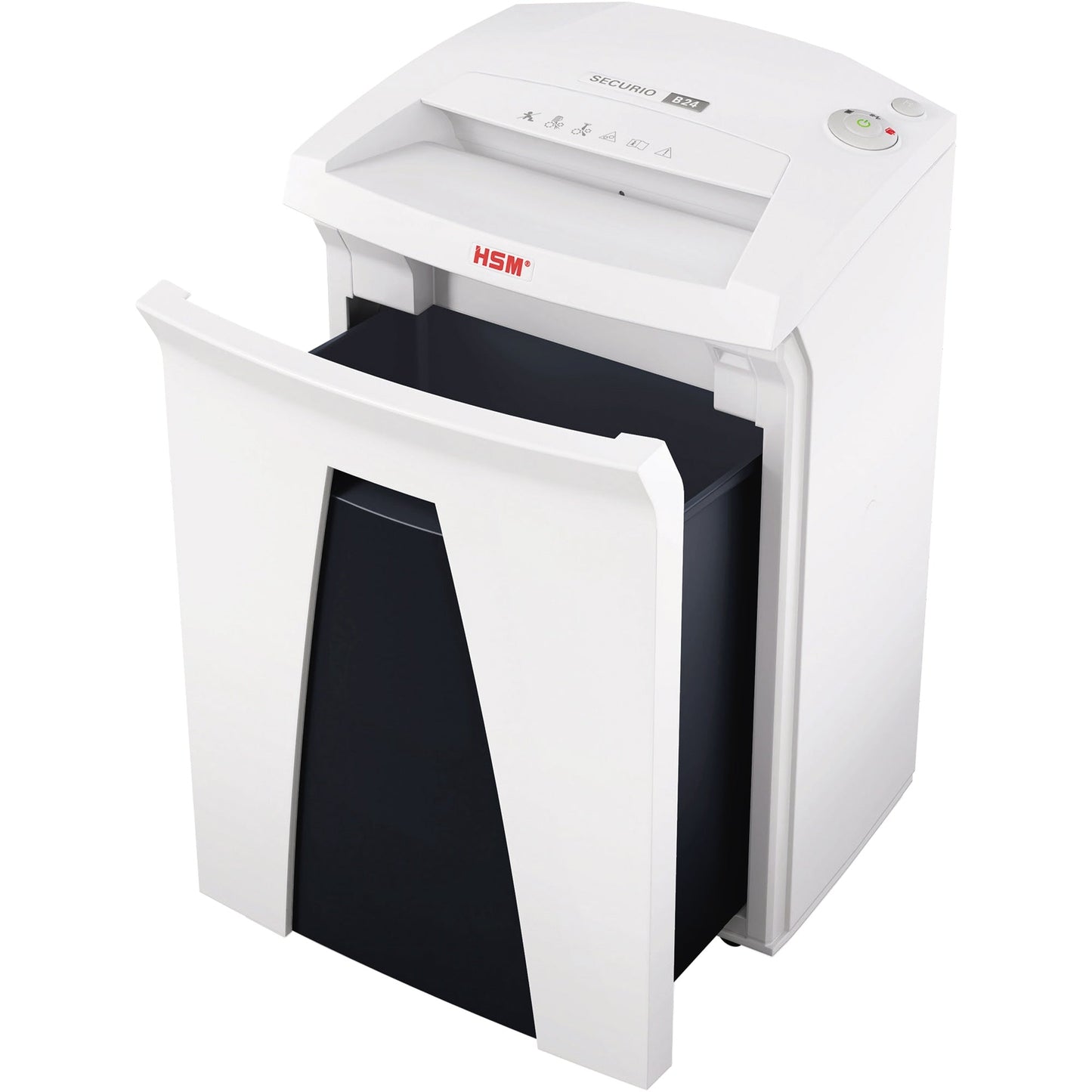 HSM® Aktenvernichter SECURIO B24 P-5 Papier, Heftklammern, Büroklammern, Kreditkarten Partikelschnitt 13 Bl. weiß
