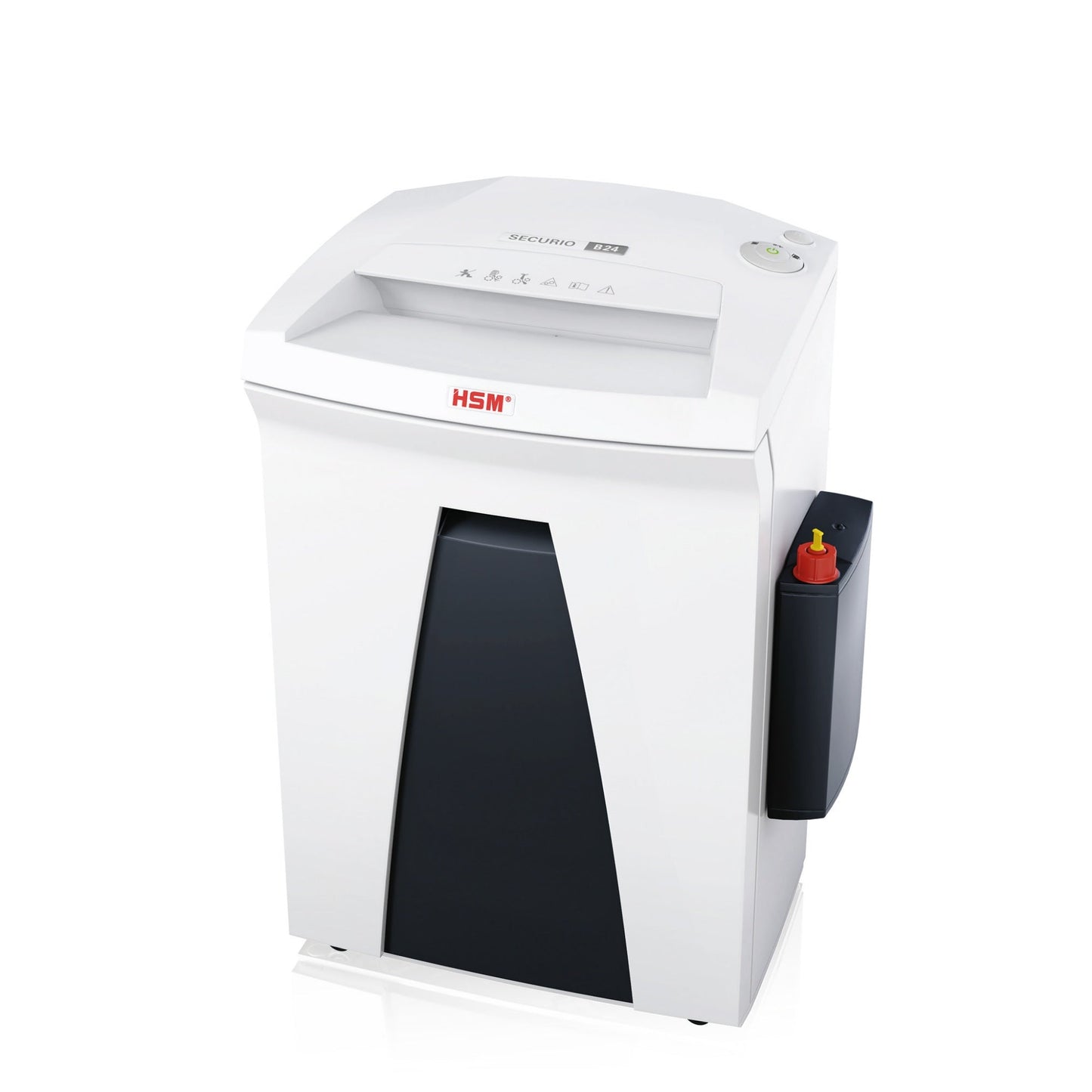 HSM® Aktenvernichter SECURIO B24 P-5 Papier, Heftklammern, Büroklammern, Kreditkarten Partikelschnitt weiß