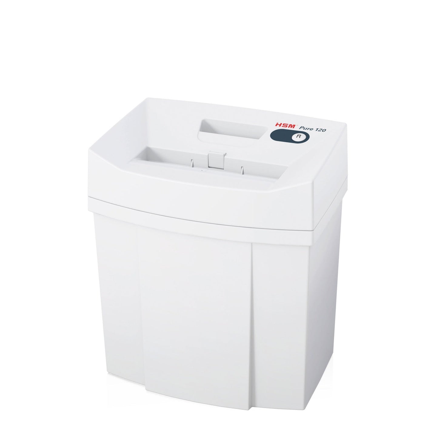 HSM® Aktenvernichter Pure 120 P-4 Papier, Heftklammern, Büroklammern, Kreditkarten Partikelschnitt 7 Bl. weiß