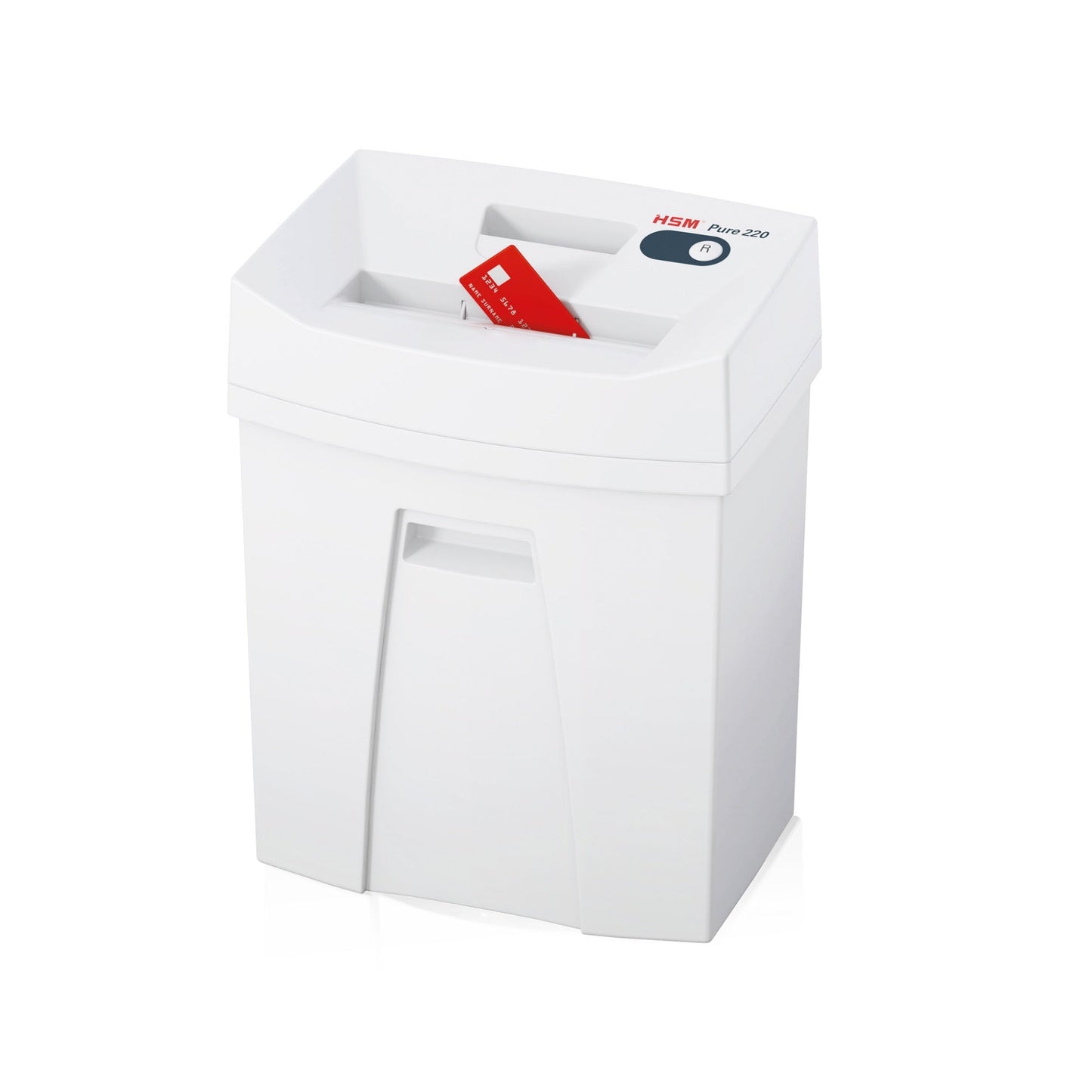 HSM® Aktenvernichter Pure 220 P-4 Papier, Heftklammern, Büroklammern, Kreditkarten Partikelschnitt 8 Bl. weiß