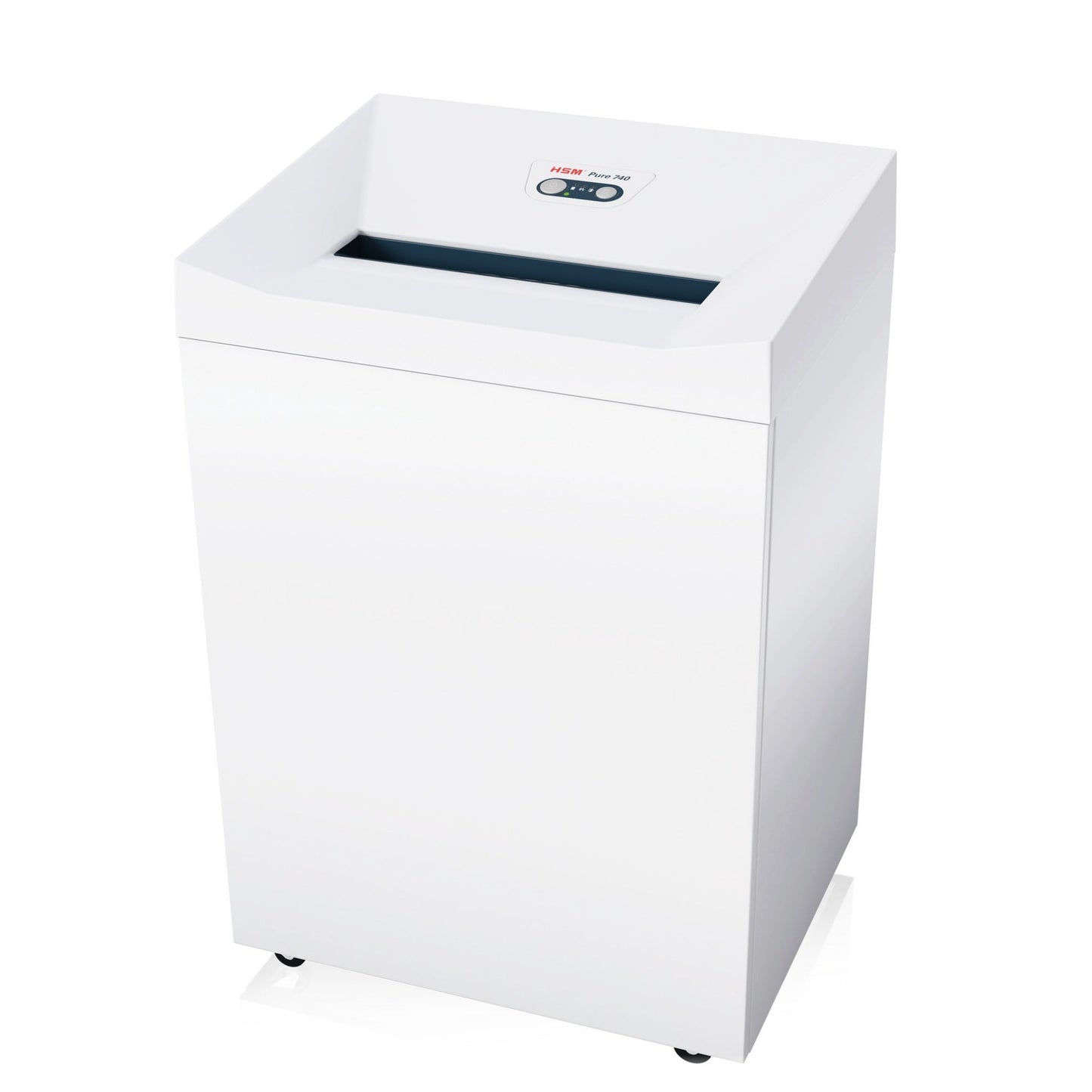 HSM® Aktenvernichter Pure 740 P-4 Papier, Heftklammern, Büroklammern, Kreditkarten, CDs/DVDs Partikelschnitt 27 Bl. weiß