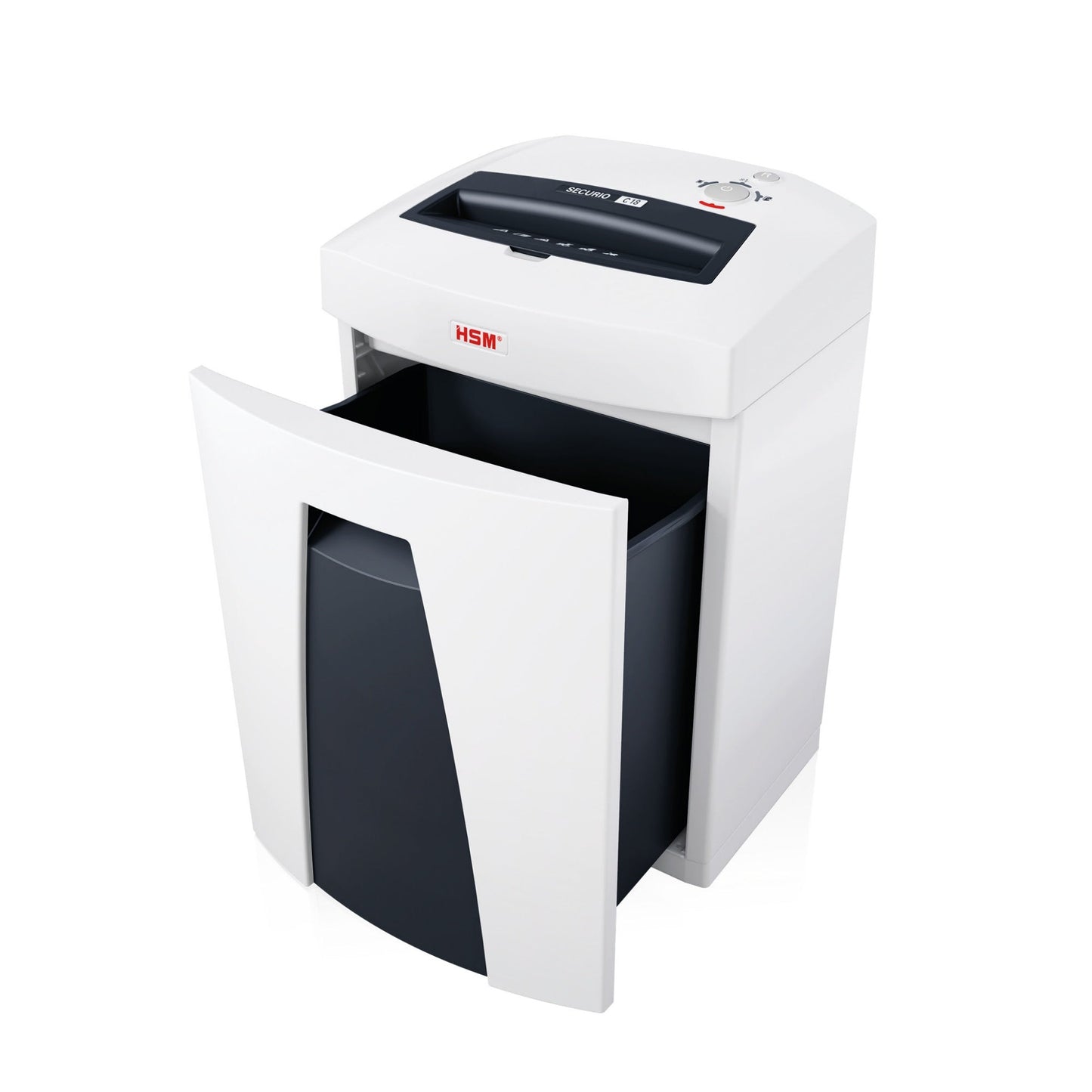HSM® Aktenvernichter SECURIO C18 P-2 Papier, Heftklammern, Büroklammern, Kreditkarten Streifenschnitt 16 Bl. weiß