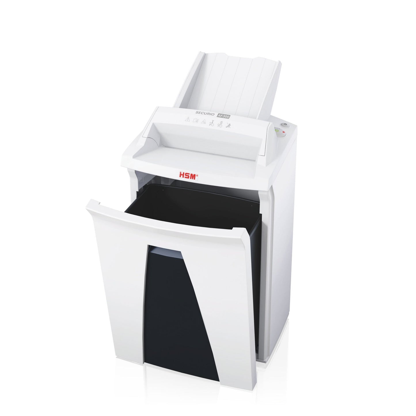 HSM® Aktenvernichter SECURIO AF300 P-4 Papier, Heftklammern, Büroklammern, Kreditkarten, CDs/DVDs Partikelschnitt weiß