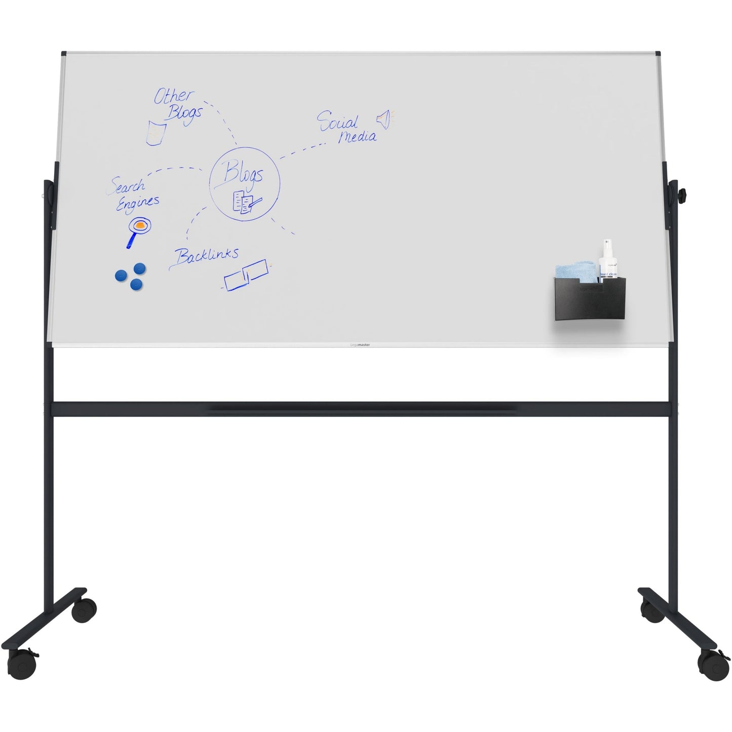 Legamaster Whiteboard UNITE PLUS Maße der Oberfläche: 200 x 100 cm (B x H) Tafel magnethaftend beidseitig beschreibbar Stahl emailliert weiß