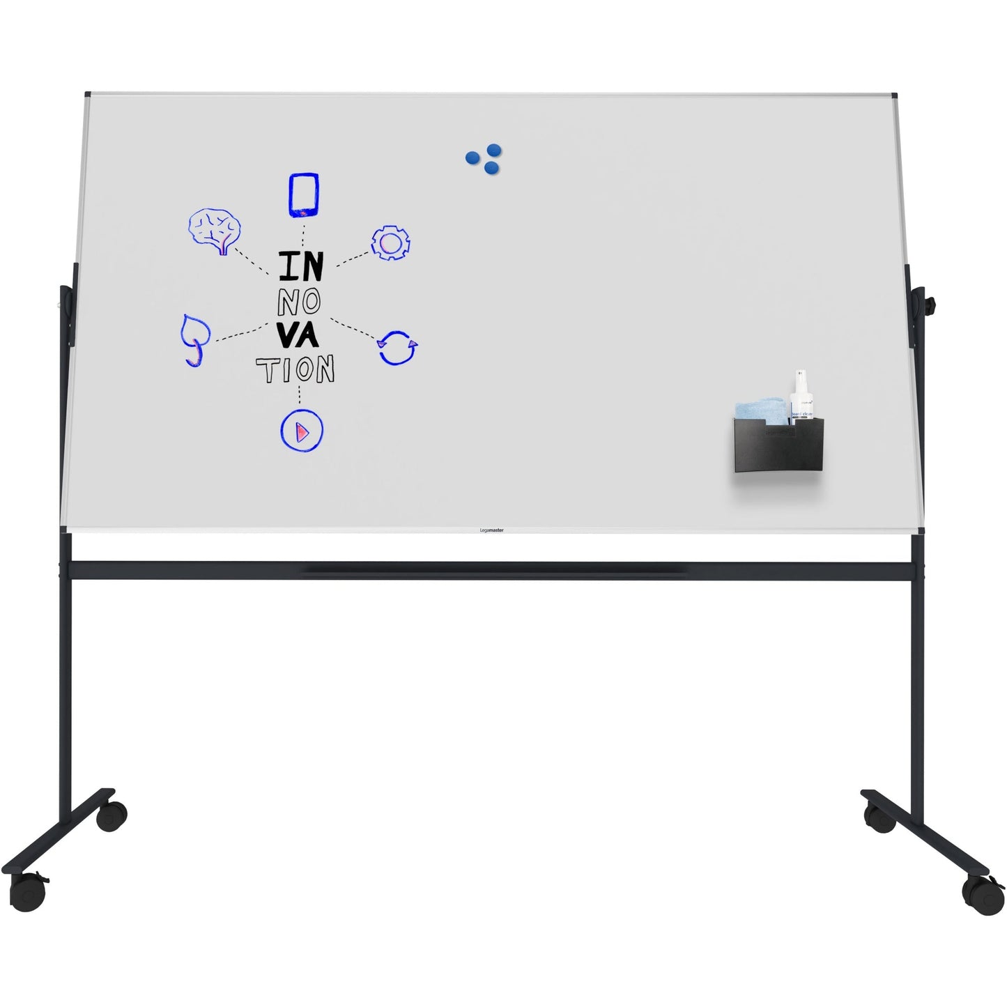 Legamaster Whiteboard UNITE Maße der Oberfläche: 120 x 220 cm (B x H) Tafel magnethaftend beidseitig beschreibbar Stahl lackiert weiß