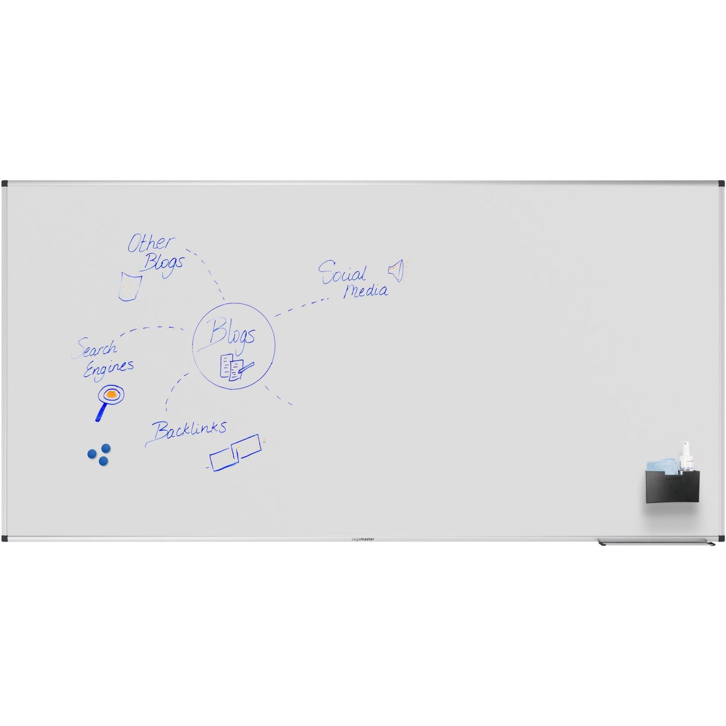 Legamaster Whiteboard UNITE PLUS Maße der Oberfläche: 180 x 90 cm (B x H) Tafel magnethaftend nicht beidseitig beschreibbar Stahl emailliert weiß