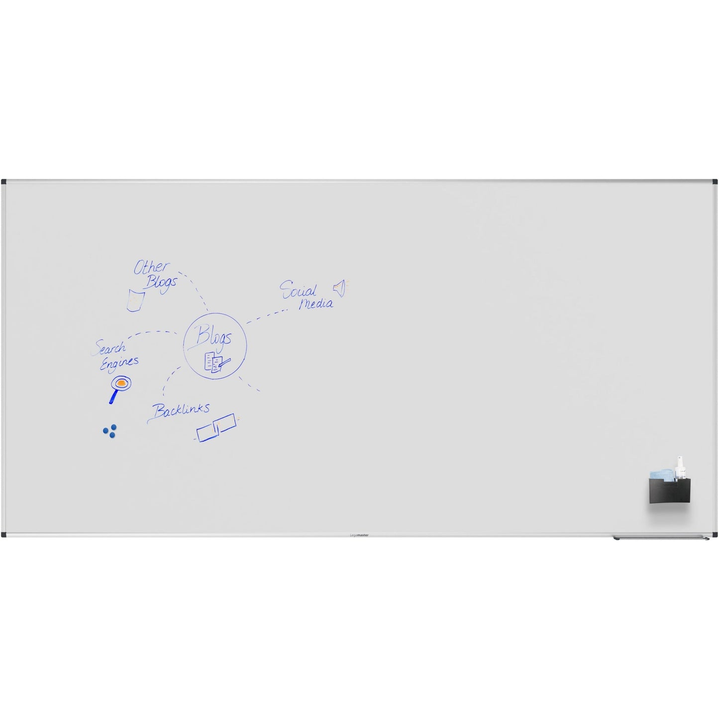 Legamaster Whiteboard UNITE PLUS Maße der Oberfläche: 240 x 120 cm (B x H) Tafel magnethaftend nicht beidseitig beschreibbar Stahl emailliert weiß