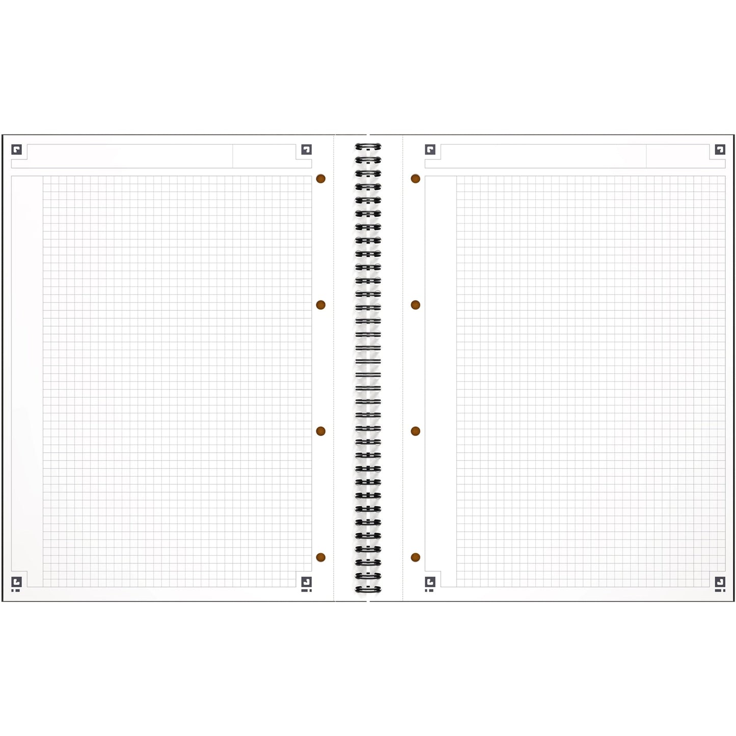 Oxford Collegeblock International Notebook DIN A4+ kariert Karton grau/orange/rot 80 Bl.
