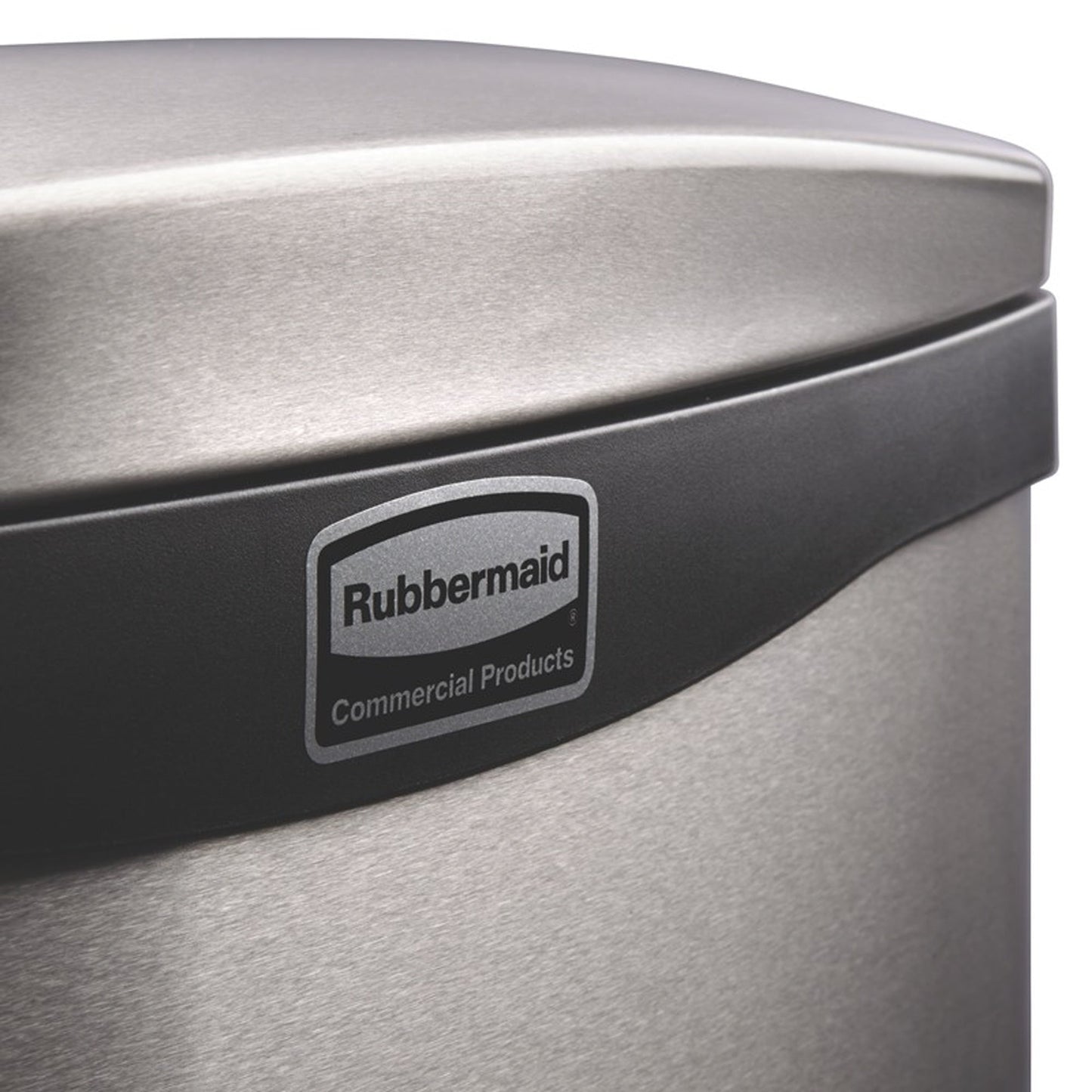 Rubbermaid Tretabfalleimer SLIM JIM® STEP-ON 39,57 x 39,95 x 30,23 cm (B x H x T) 15l Edelstahl silber/schwarz