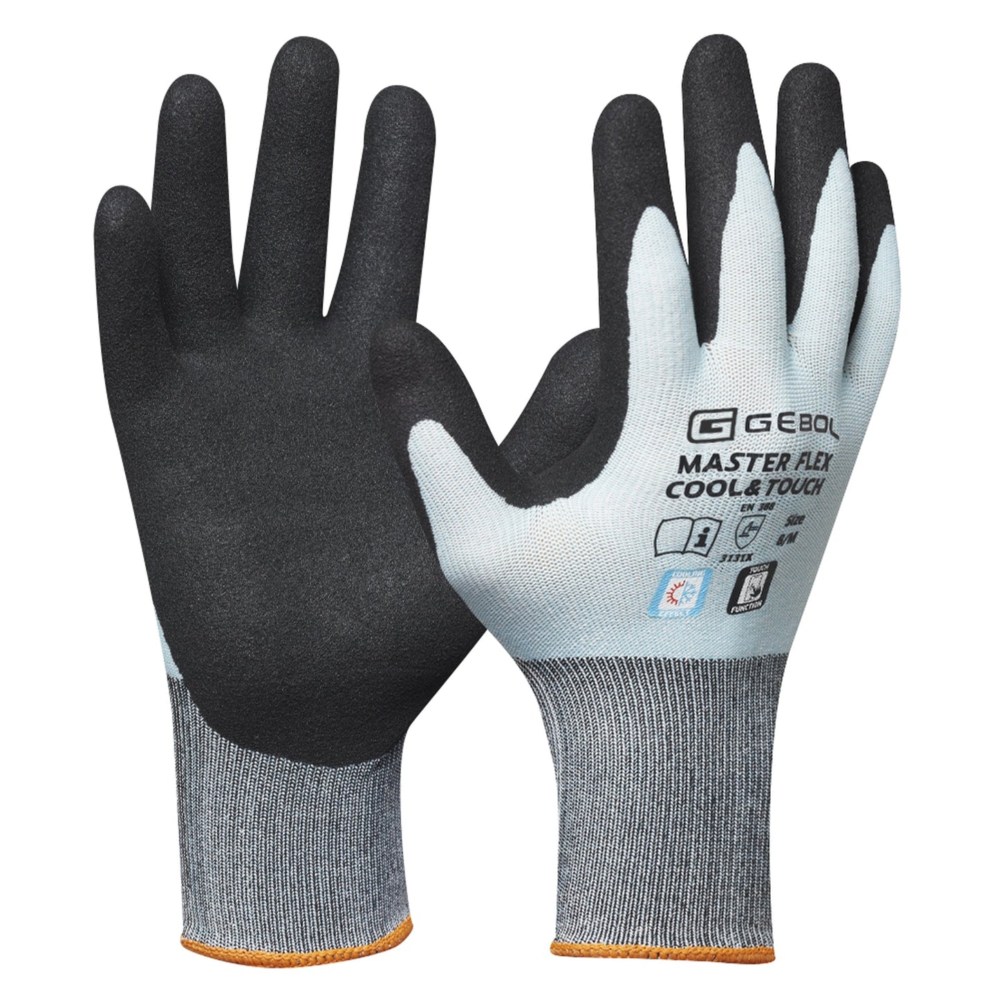 GEBOL Arbeitshandschuhe MASTER FLEX COOL&TOUCH 7 II Nylon/Elasthan blau