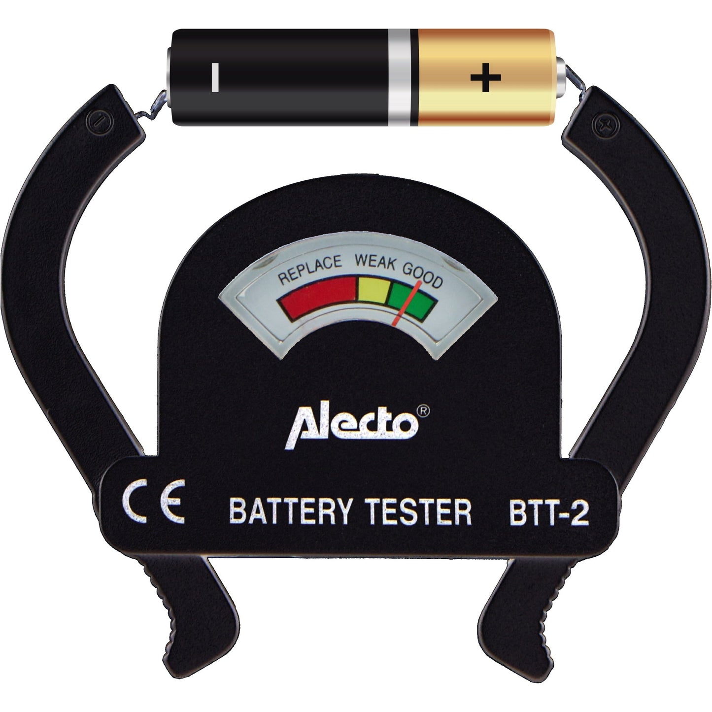 Alecto Batterietester BTT-2 AAA/Micro, AA/Mignon, C/Baby, D/Mono, E-Block 9,8 x 14,7 x 3,2 cm (B x H x T)