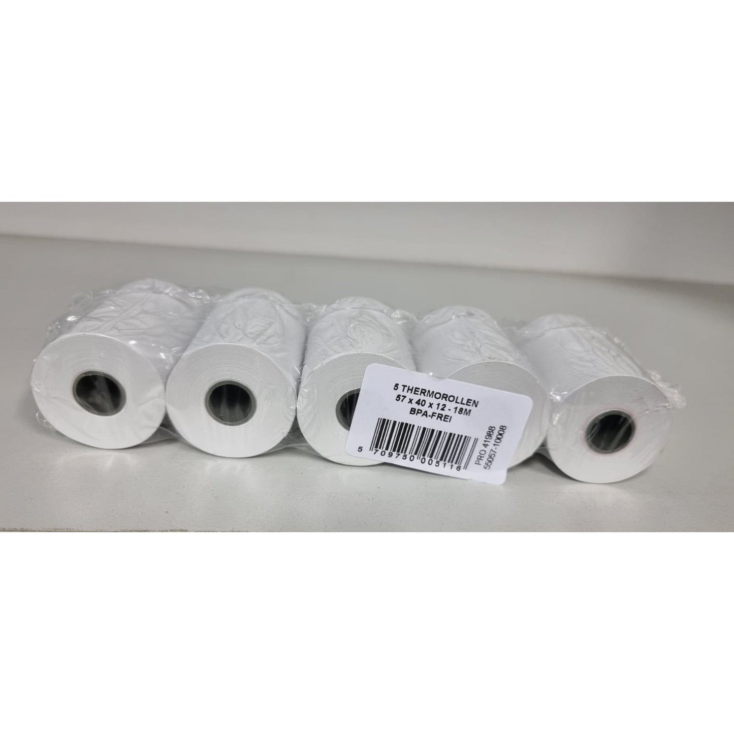 Thermokassenrolle 57 mm x 18 m (B x L) 40mm BPA-frei nicht phenolfrei 5 St./Pack.