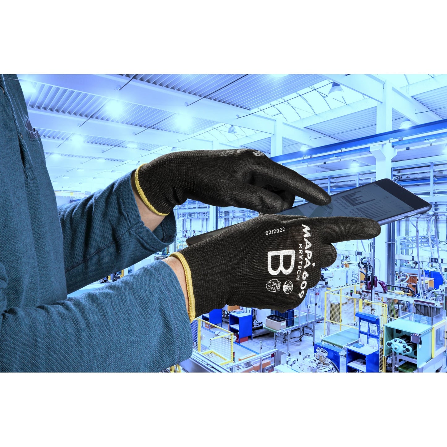 MAPA Arbeitshandschuhe KryTech 609 7 II Polyurethan schwarz