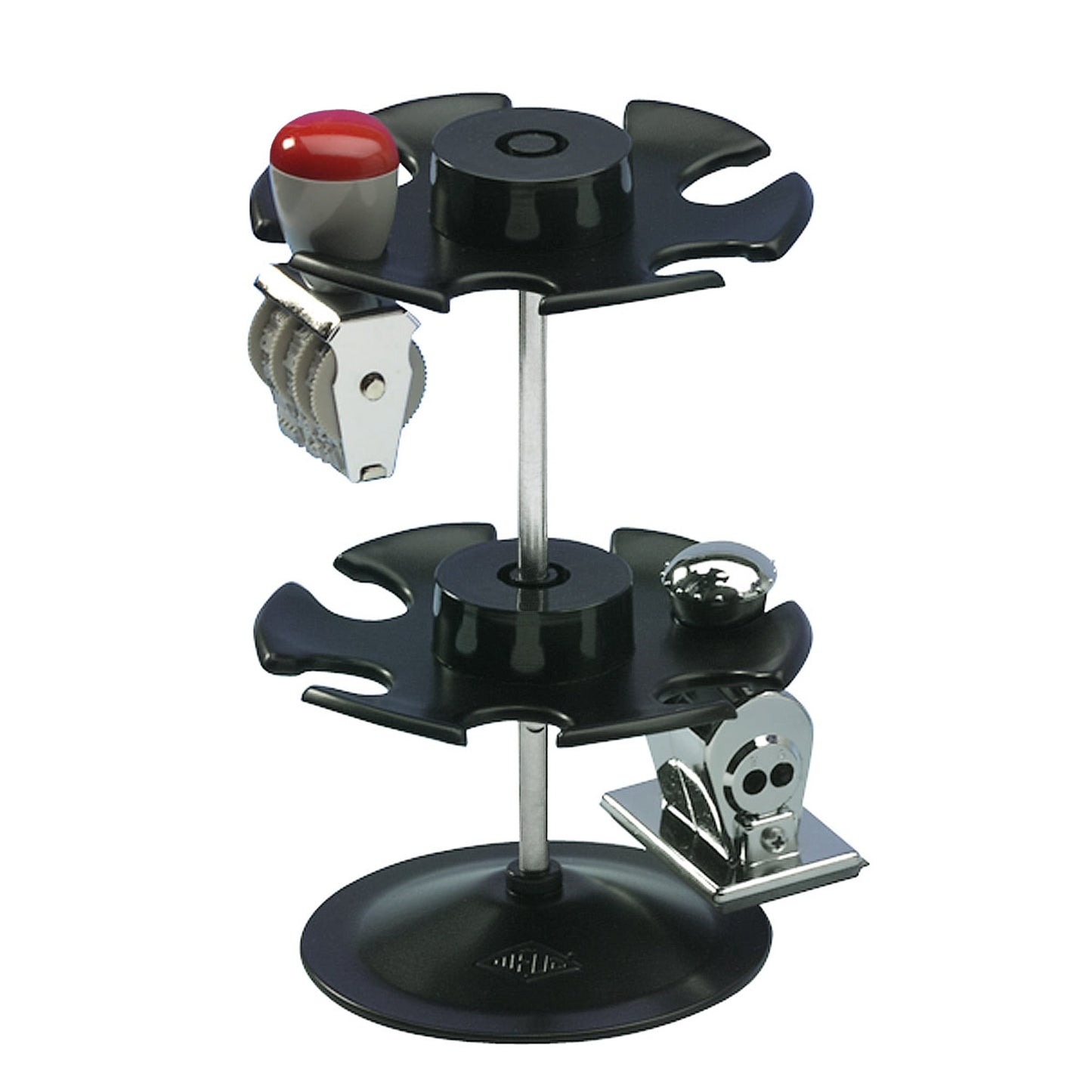 WEDO® Stempelträger drehbar Metall schwarz 2 Etagen 12 Stempel