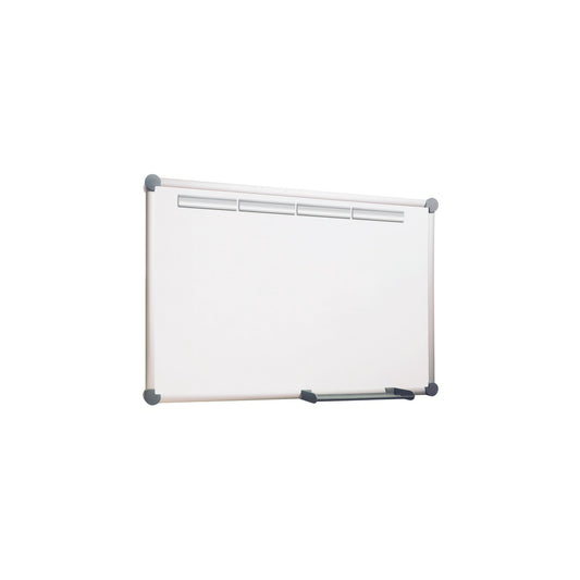 MAUL Whiteboard 2000 MAULpro Komplett-Set plus Maße der Oberfläche: 120 x 90 cm (B x H) Tafel magnethaftend nicht beidseitig beschreibbar inkl. 4 magnethaftende Aluminium-Infoleisten Stahlblech kunststoffbeschichtet weiß