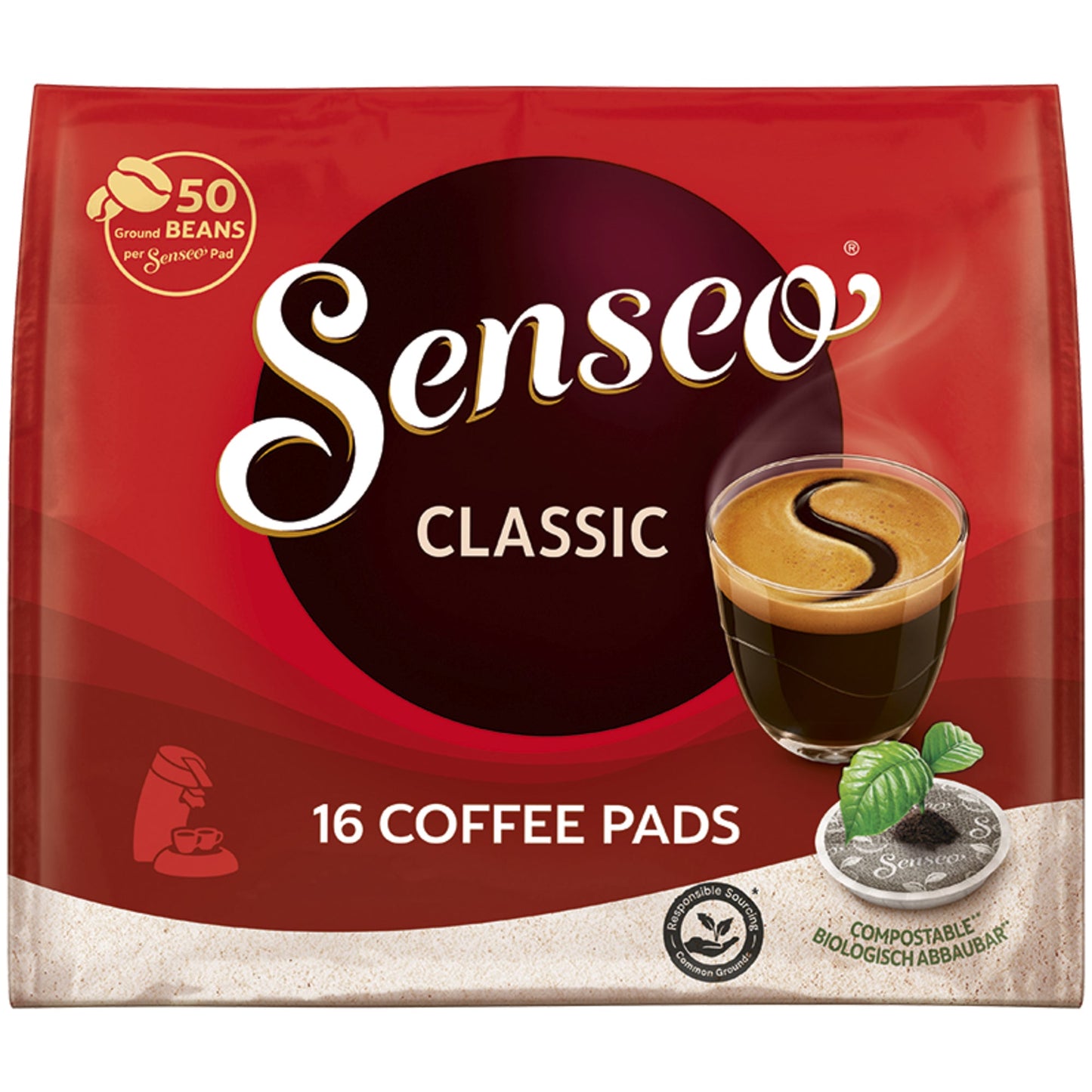 Senseo® Kaffeepads Classic 16 x 6,9 g/Pack.