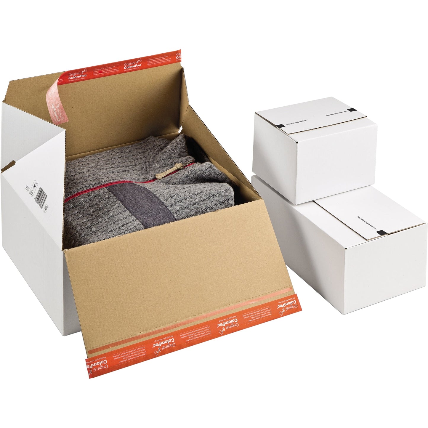 ColomPac® Versandkarton Premium Innenmaße: 18,4 x 12,7 x 14,9 cm (B x H x T) Außenmaße: 18,9 x 13,1 x 15,4 cm (B x H x T) Wellpappe 1-wellig weiß