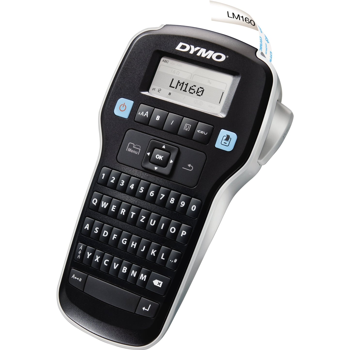 DYMO® Beschriftungsgerät LabelManagerT 160 1 Display-Zeile 6 Schriftgrößen 2 Druckzeilen inkl. D1-Starter-Schriftbandkassette (12 mm x 3 m, schwarz auf weiß)