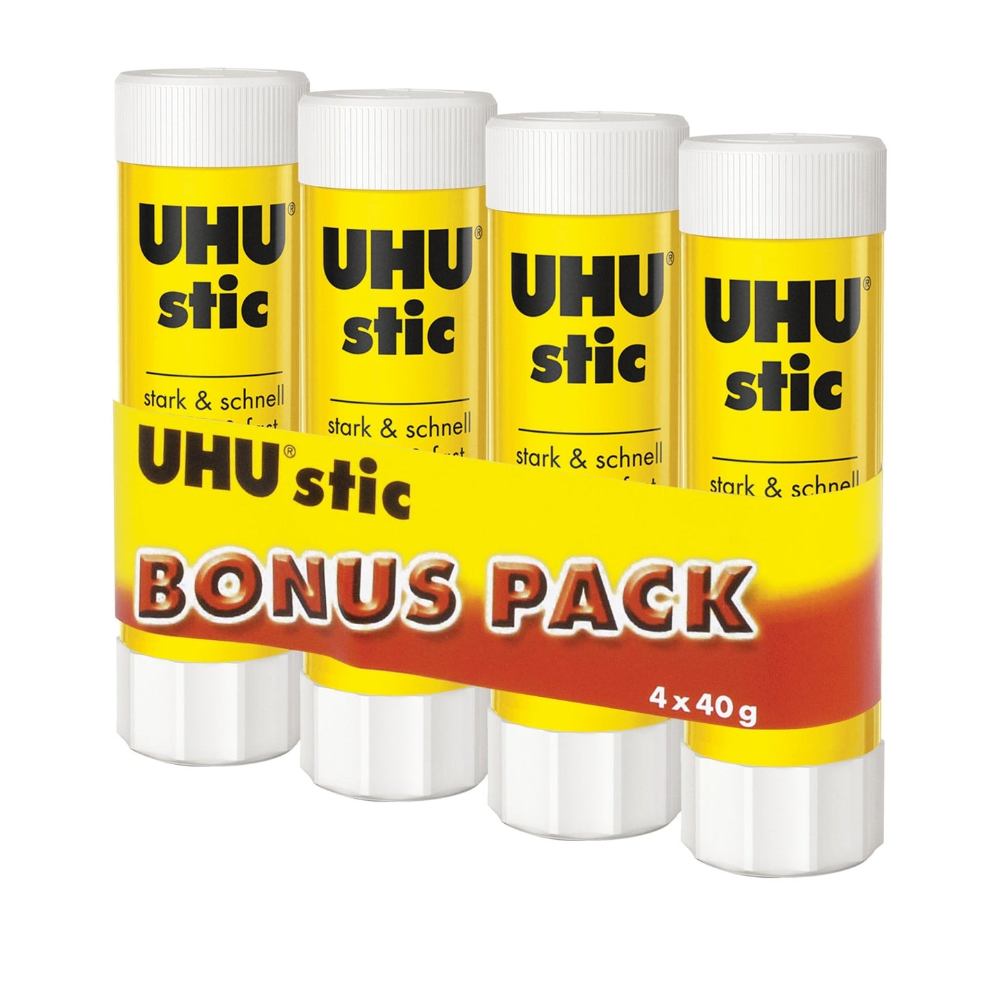 UHU® Klebestift stic nicht nachfüllbar 4 x 40 g/Pack.