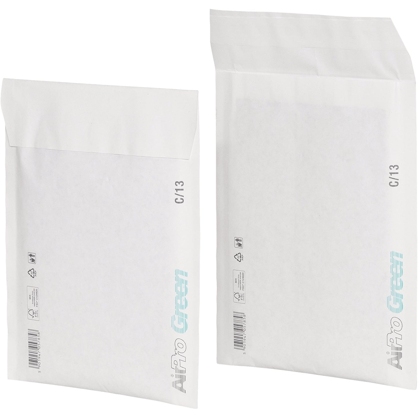 AirPro Green Papierpolstertasche 13C mit Haftklebung Papier weiß 100 St./Pack.