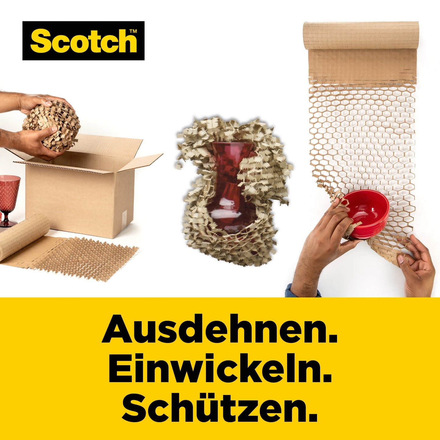 Scotch® Füllmaterial Cushion LockT 30,4 cm x 9,14 m (B x L) Papier, 100 % recycelt