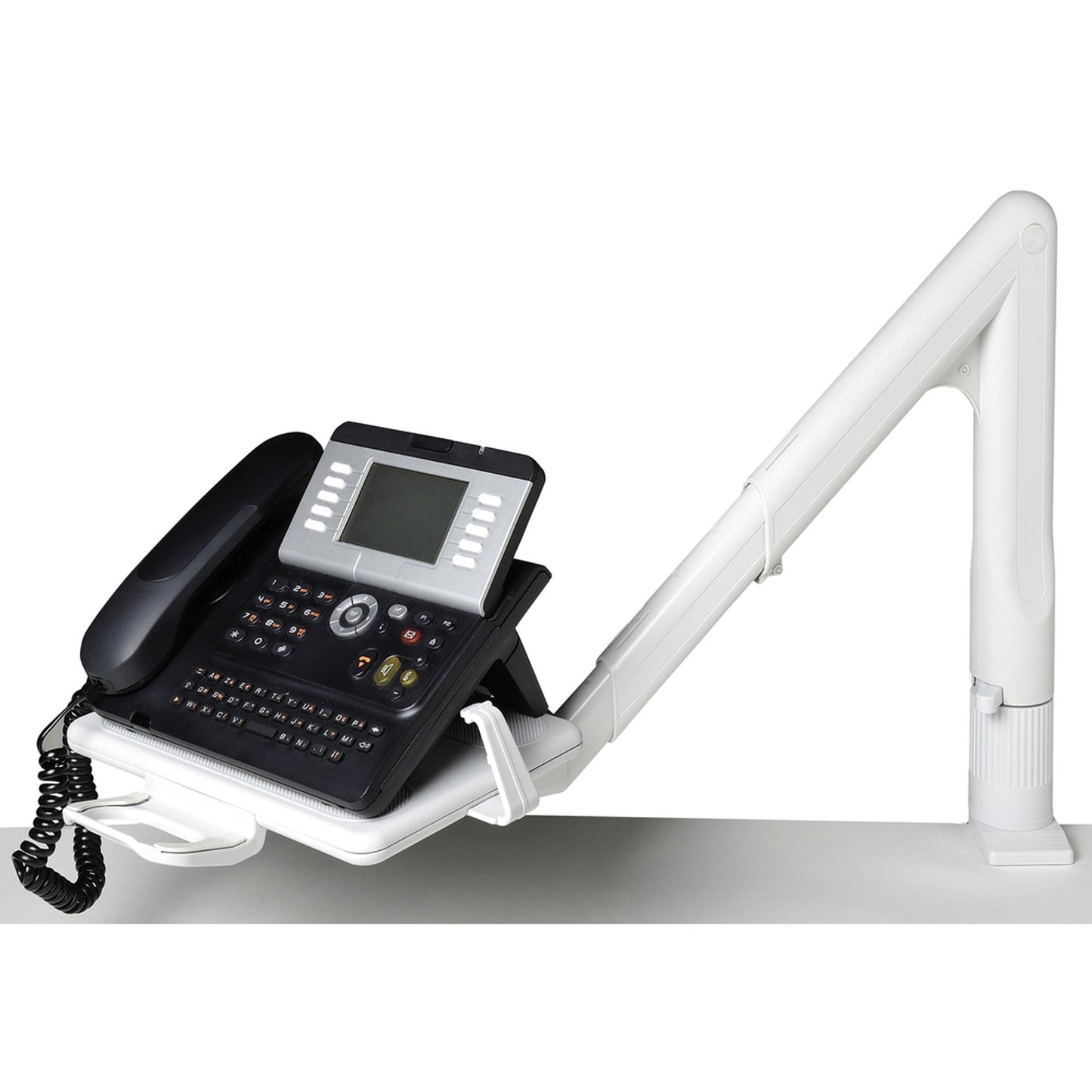 Exacompta Telefonschwenkarm Office 55,6 x 41,5 x 17,5 cm (B x H x T) geklemmt Polystyrol lichtgrau