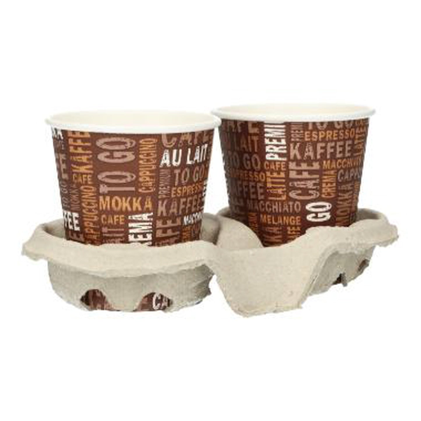 Becherhalter Einweg 2 Becher Zellulose natur 480 St./Pack.