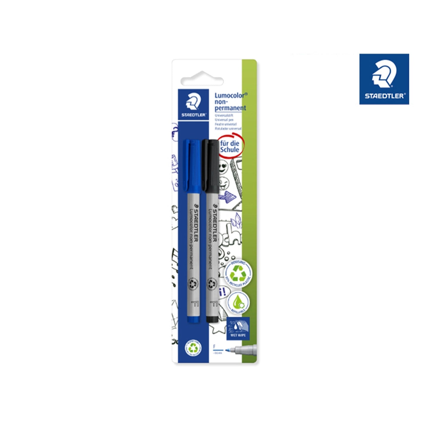 STAEDTLER® Folienstift Lumocolor 0,6mm farbig sortiert nicht dokumentenecht 2 St./Pack.
