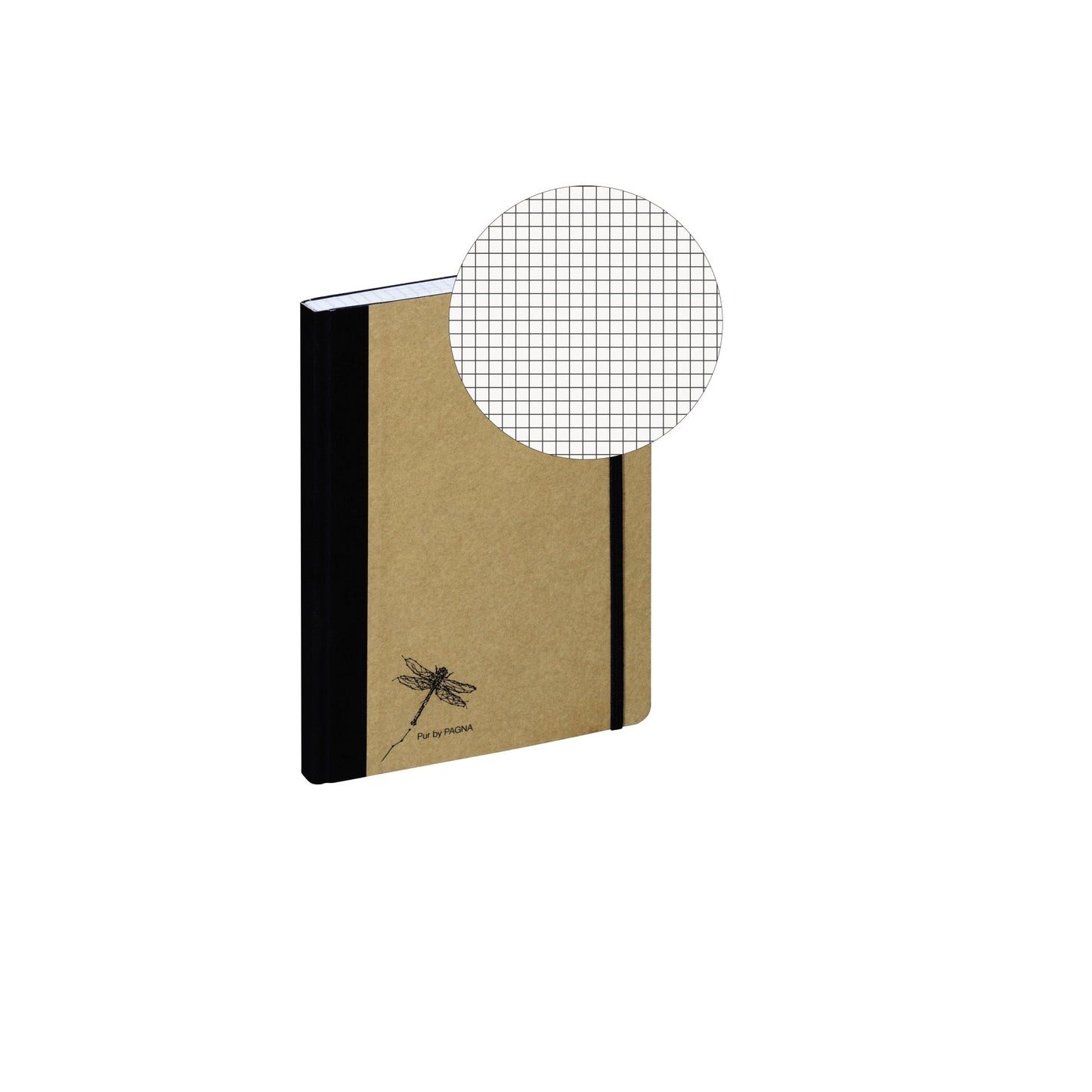 PAGNA Notizbuch Pur DIN A5 kariert natur 160 Bl.