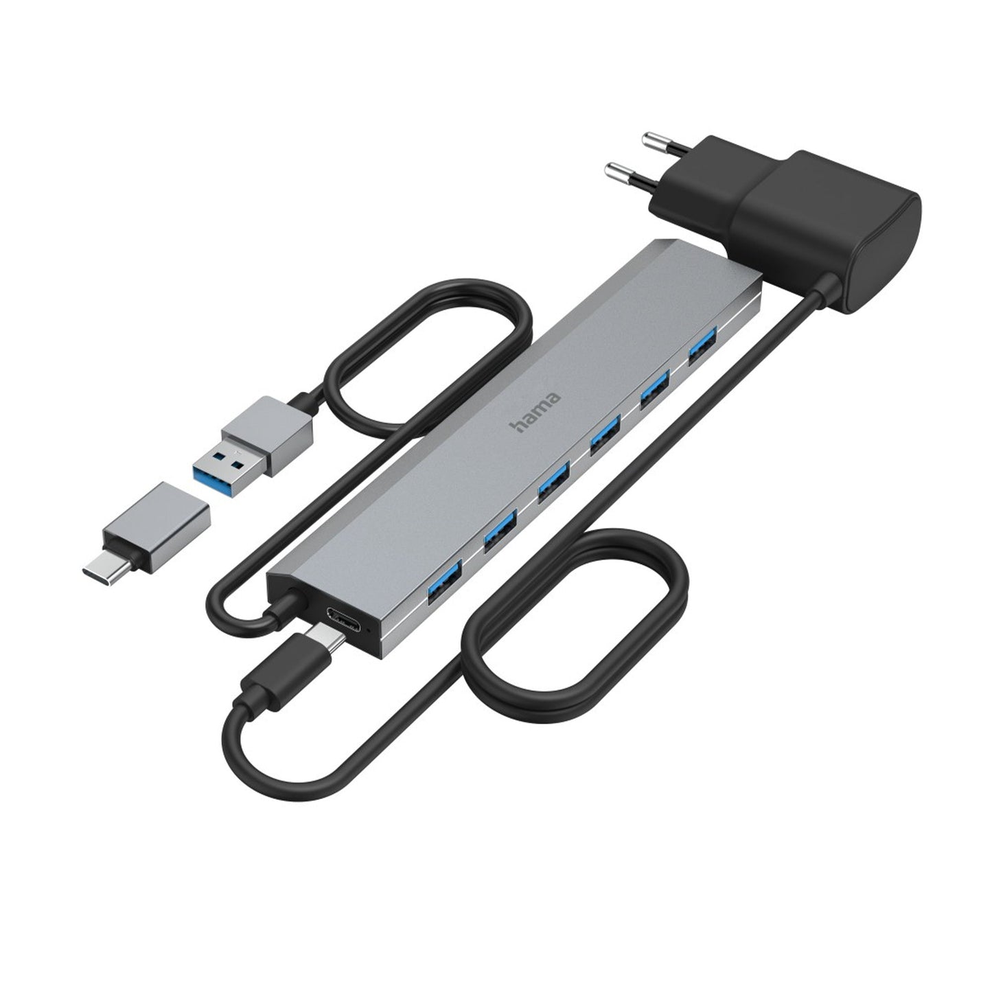 Hama USB-Hub Essential Line USB 3.2 Gen 1 anthrazit