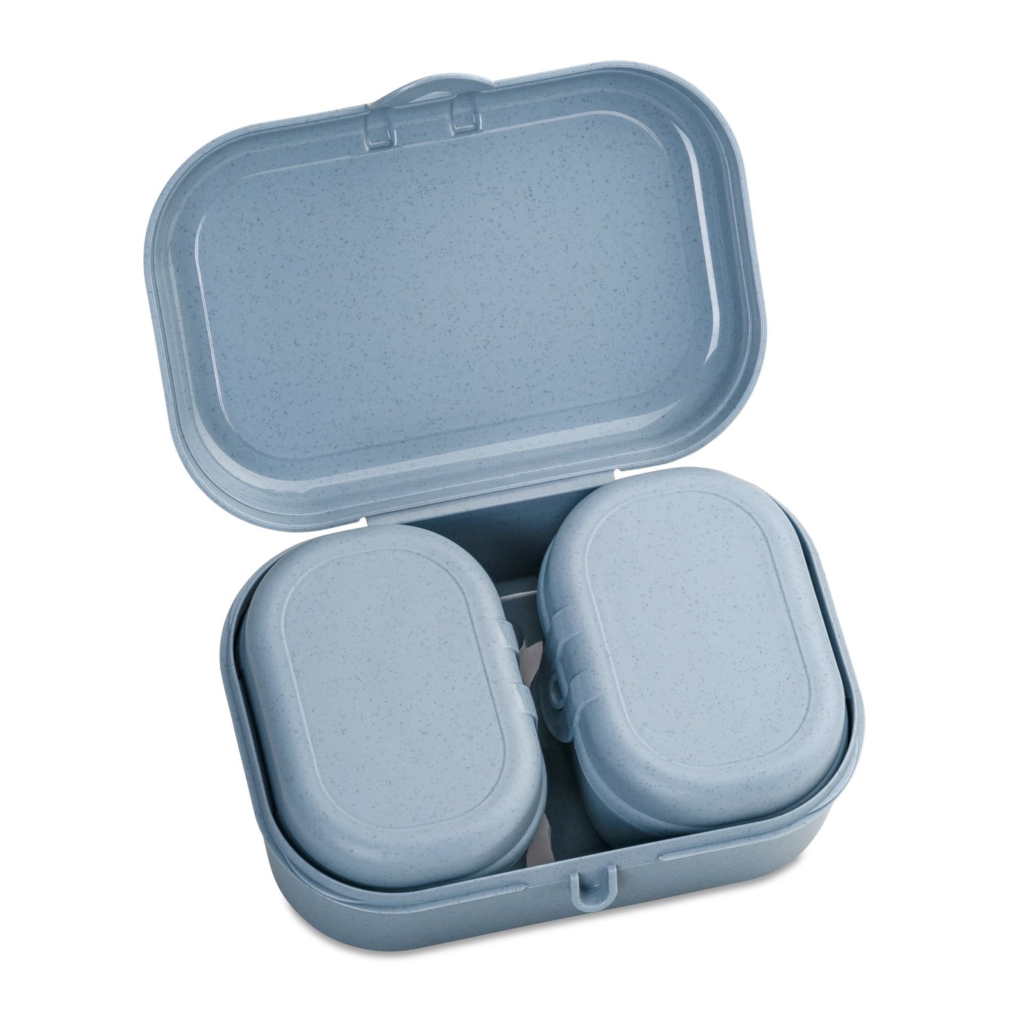 Koziol Lunchbox Pascal Mini 10,8 x 6 x 15,1 cm (B x H x T) 3-teiliges Lunchbox-Set Kunststoff blau