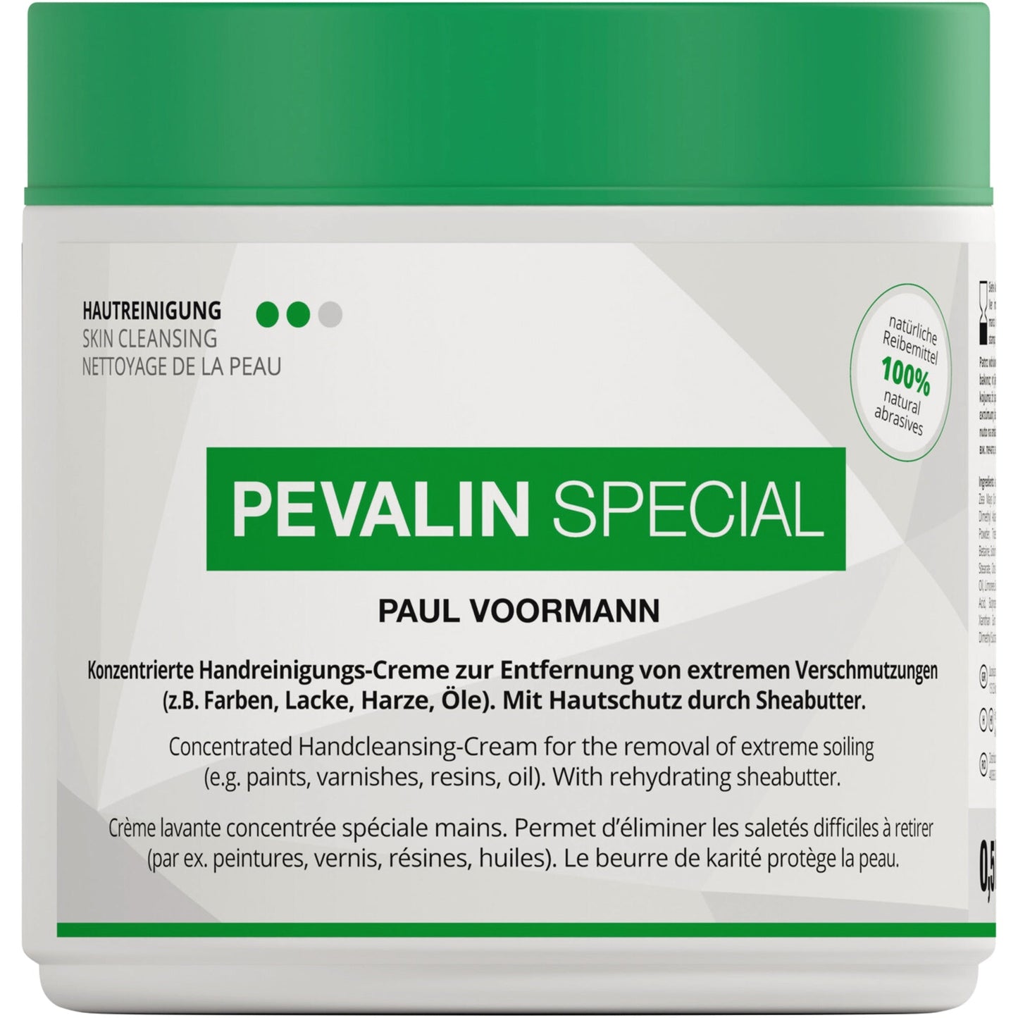 PEVALIN Handreinigungscreme Special nicht parfümiert alkoholfrei Dose Kunststoff 0,5l