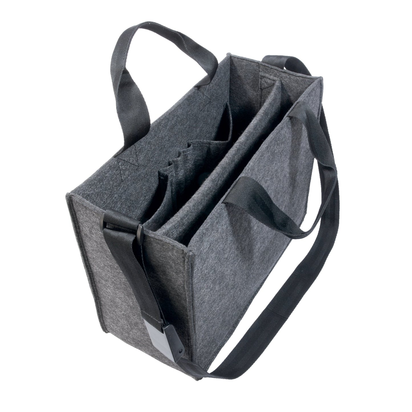 SIGEL Aufbewahrungstasche Desk Sharing Notebook, Handy, Projektunterlagen, Schreibgeräte, Headset, Trinkflasche 36 x 28 x 15 cm (B x H x T) Synthetik-Filz, 100 % recycelt dunkelgrau