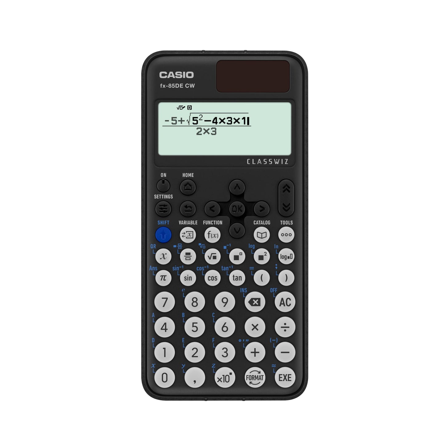 CASIO® Schulrechner Casio FX-85DE CW ClassWiz 1 x 17-stellig, 1 x 10+2-stellig 310 Funktionen schwarz