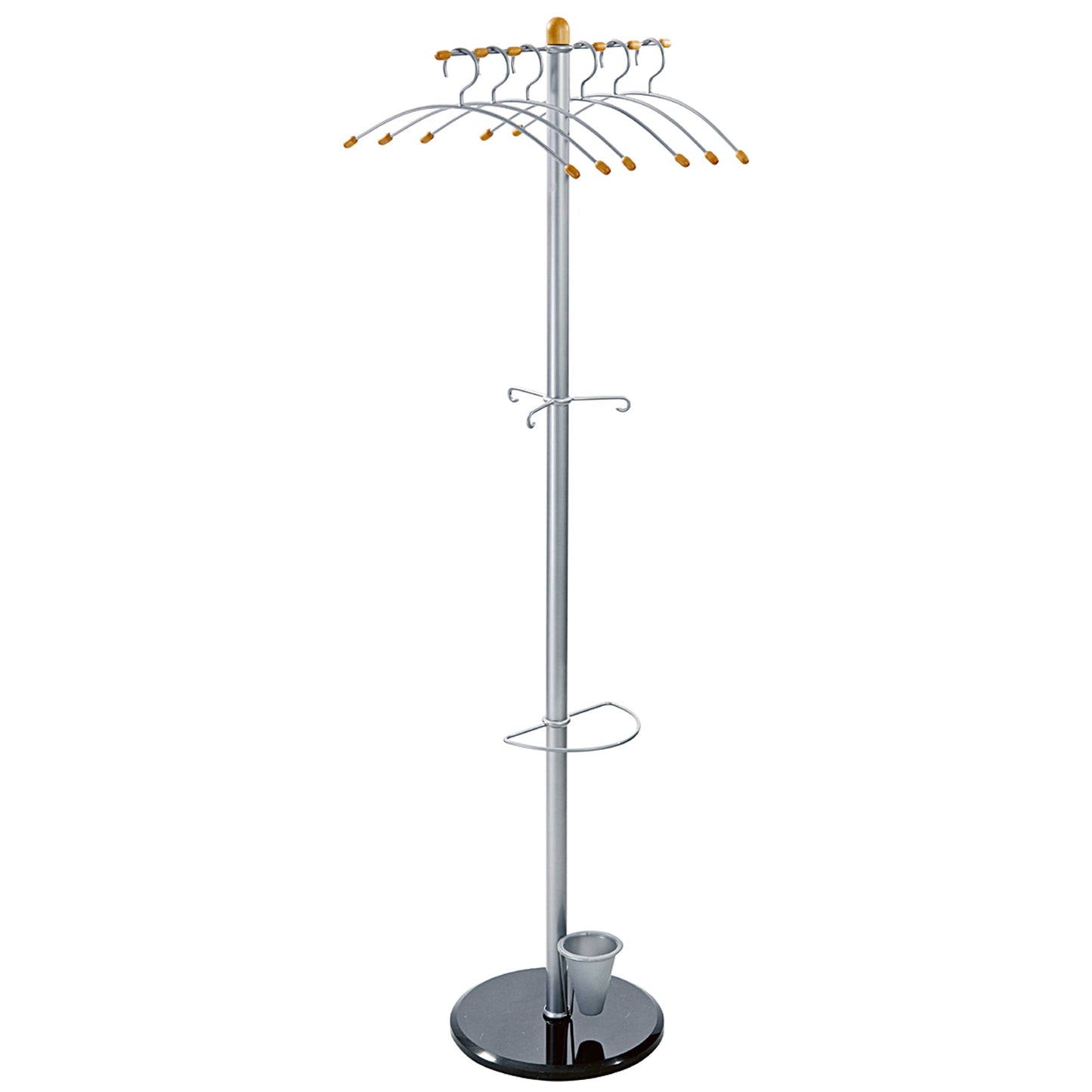 ALCO Garderobenständer 38 x 175 cm (Ø x H) Metall, pulverbeschichtet silber