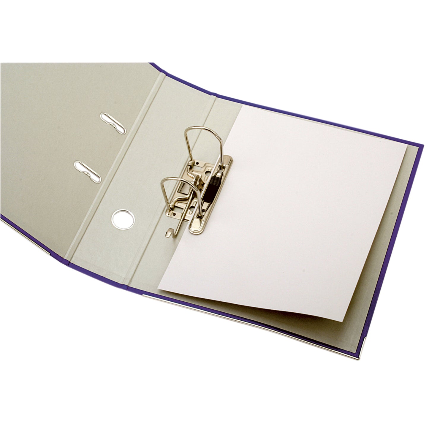 Soennecken Ordner 50mm DIN A4 Rückenschild: geklebt mit Schlitzen Werkstoff: Pappe Material außen: Papier Material innen: Papier grau