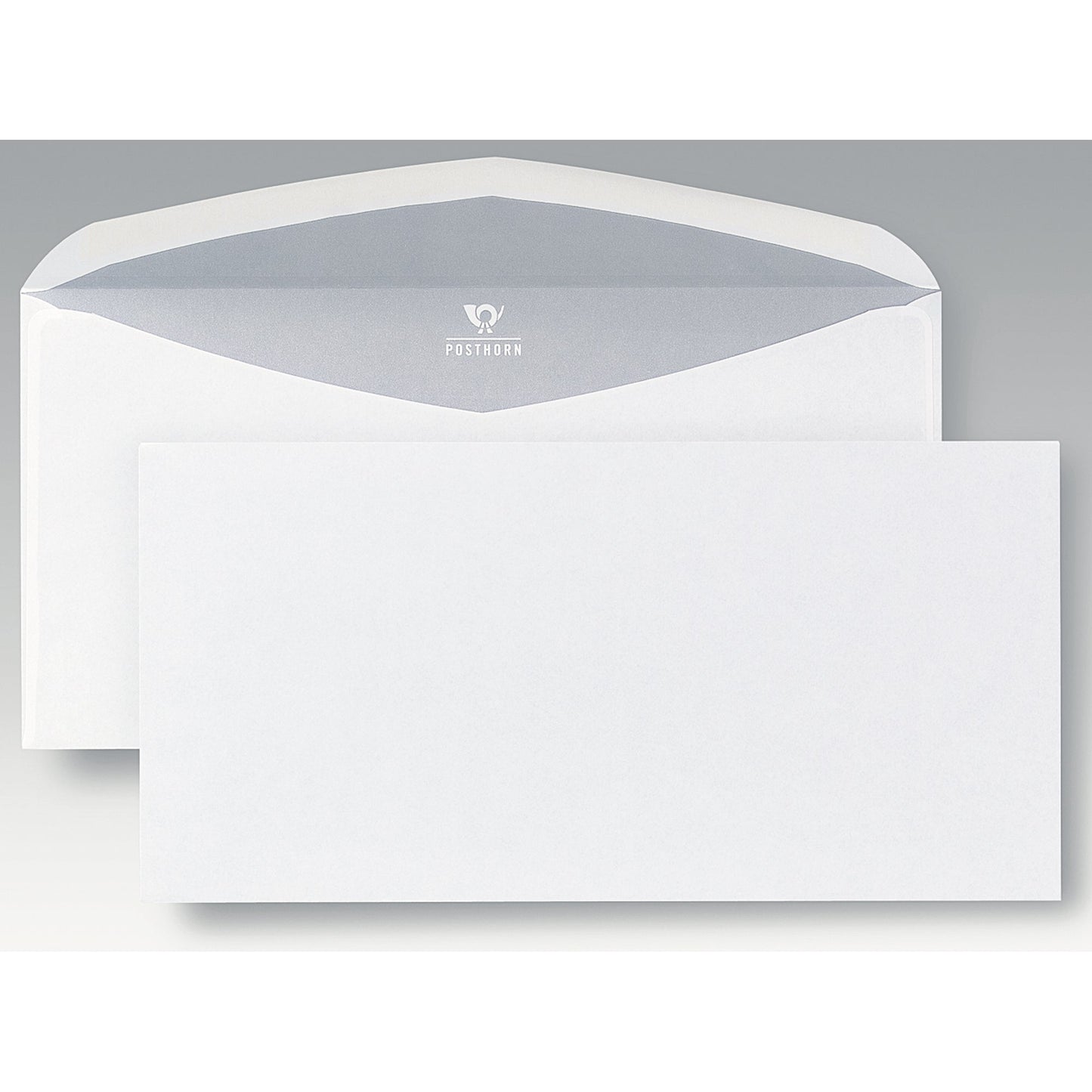 POSTHORN Briefumschlag 3000 DIN lang 220 x 110 mm (B x H) mit gummierter Klappe ohne Fenster 75g/m² weiß 1.000 St./Pack.
