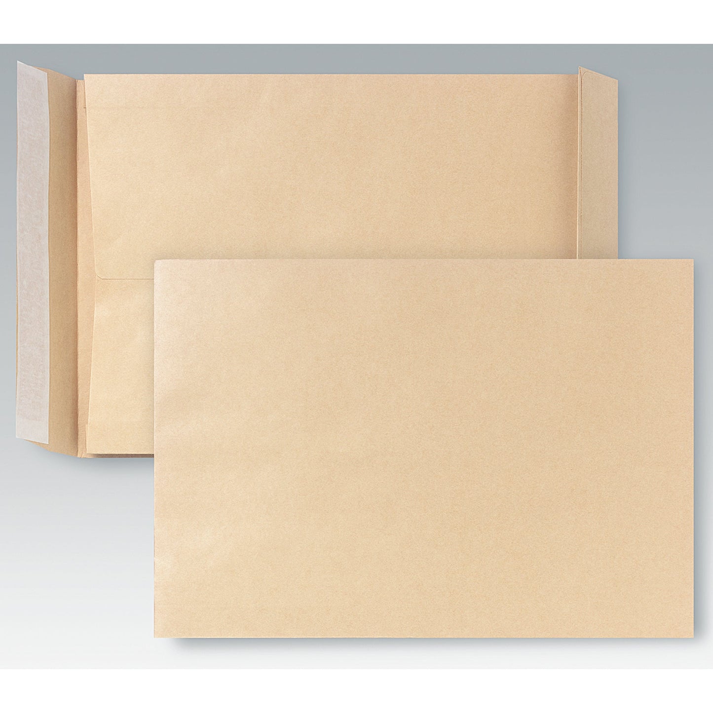 POSTHORN Faltentasche DIN C4 229 x 324 mm (B x H) ohne Fenster 120g/m² mit Haftklebung Papier braun 10 St./Pack.