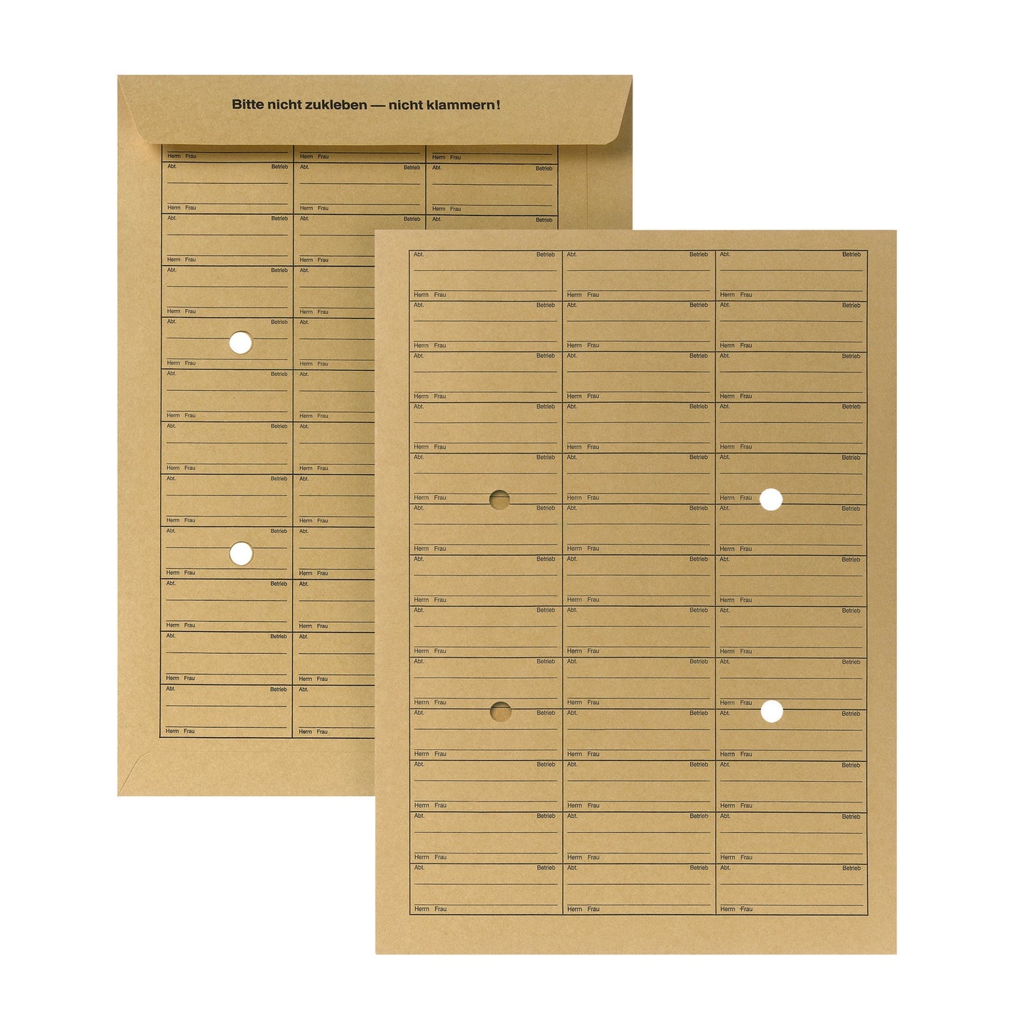 POSTHORN Hausposttasche DIN B4 250 x 353 mm (B x H) 110g/m² Papier braun 250 St./Pack.