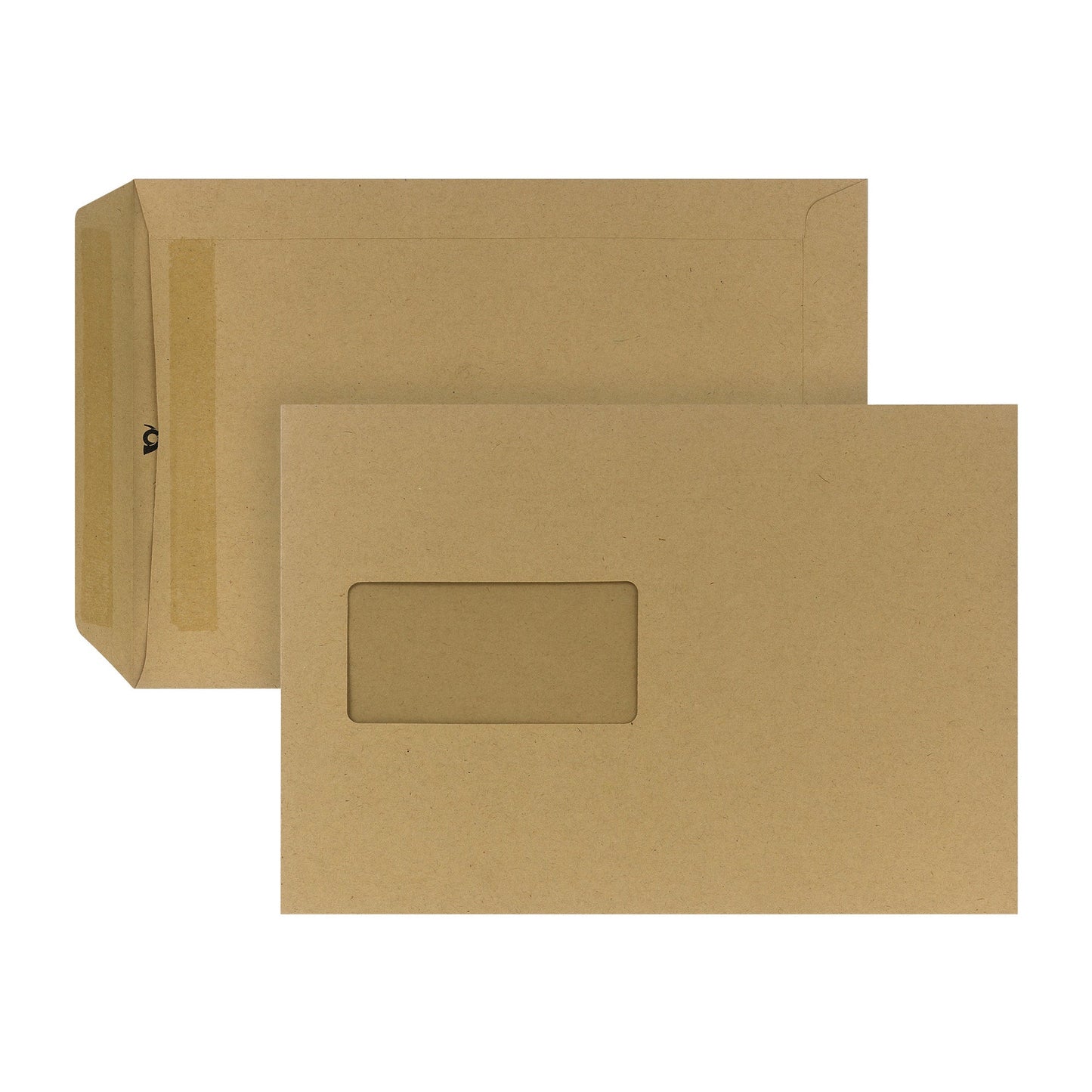 POSTHORN Versandtasche DIN C5 162 x 229 mm (B x H) mit Selbstklebung mit Fenster 90g/m² braun 500 St./Pack.