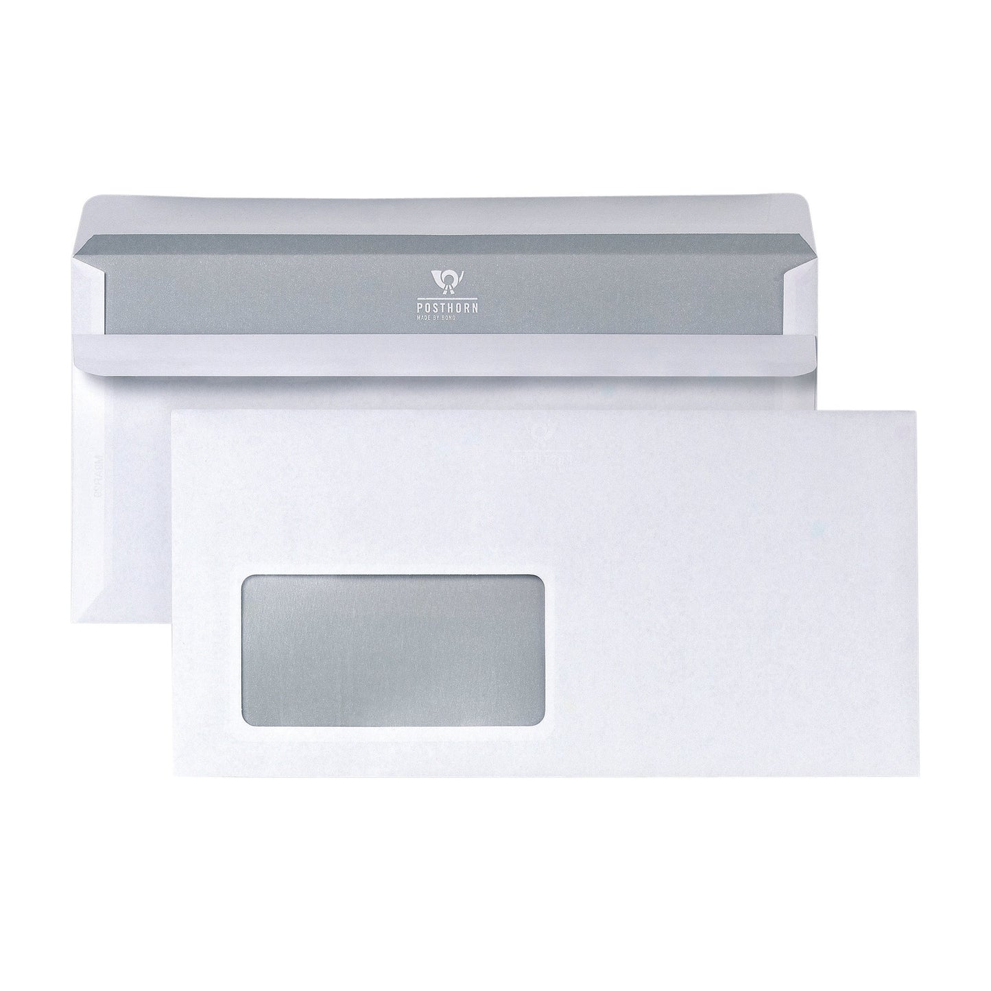 POSTHORN Briefumschlag DIN lang 220 x 110 mm (B x H) mit Selbstklebung mit Fenster 75g/m² weiß 1.000 St./Pack.