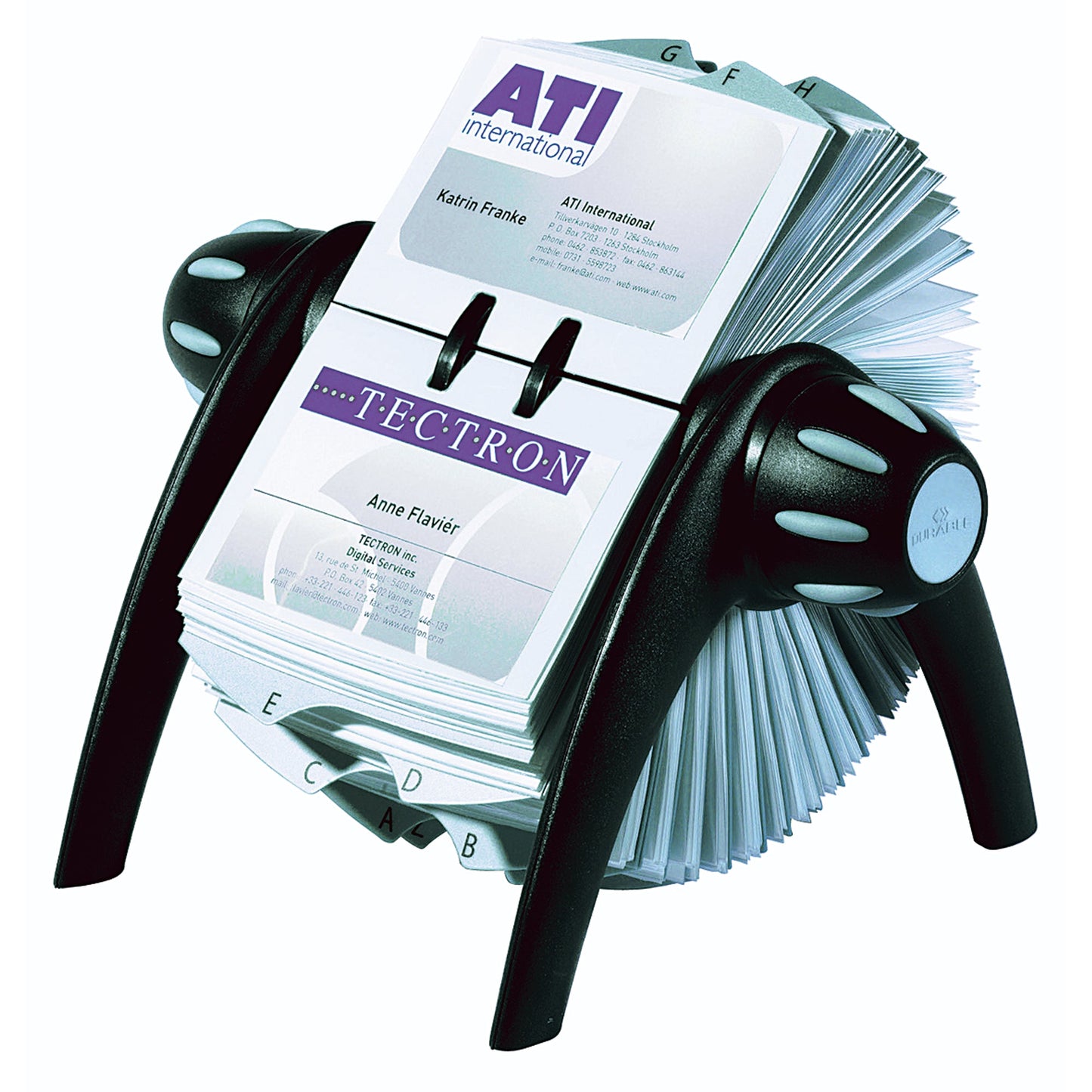 DURABLE Rollkartei VISIFIX® FLIP VEGAS 104 x 72 mm (B x H) Kunststoff schwarz